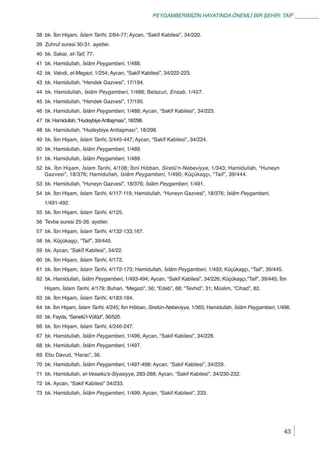 10. Sınıf Meb Yayınları Peygamberimizin Hayatı Ders Kitabı Sayfa 43 Cevapları