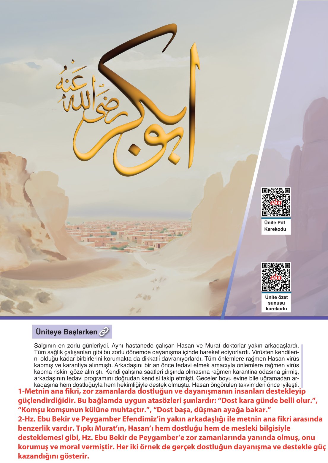 10. Sınıf Meb Yayınları Peygamberimizin Hayatı Ders Kitabı Sayfa 45 Cevapları