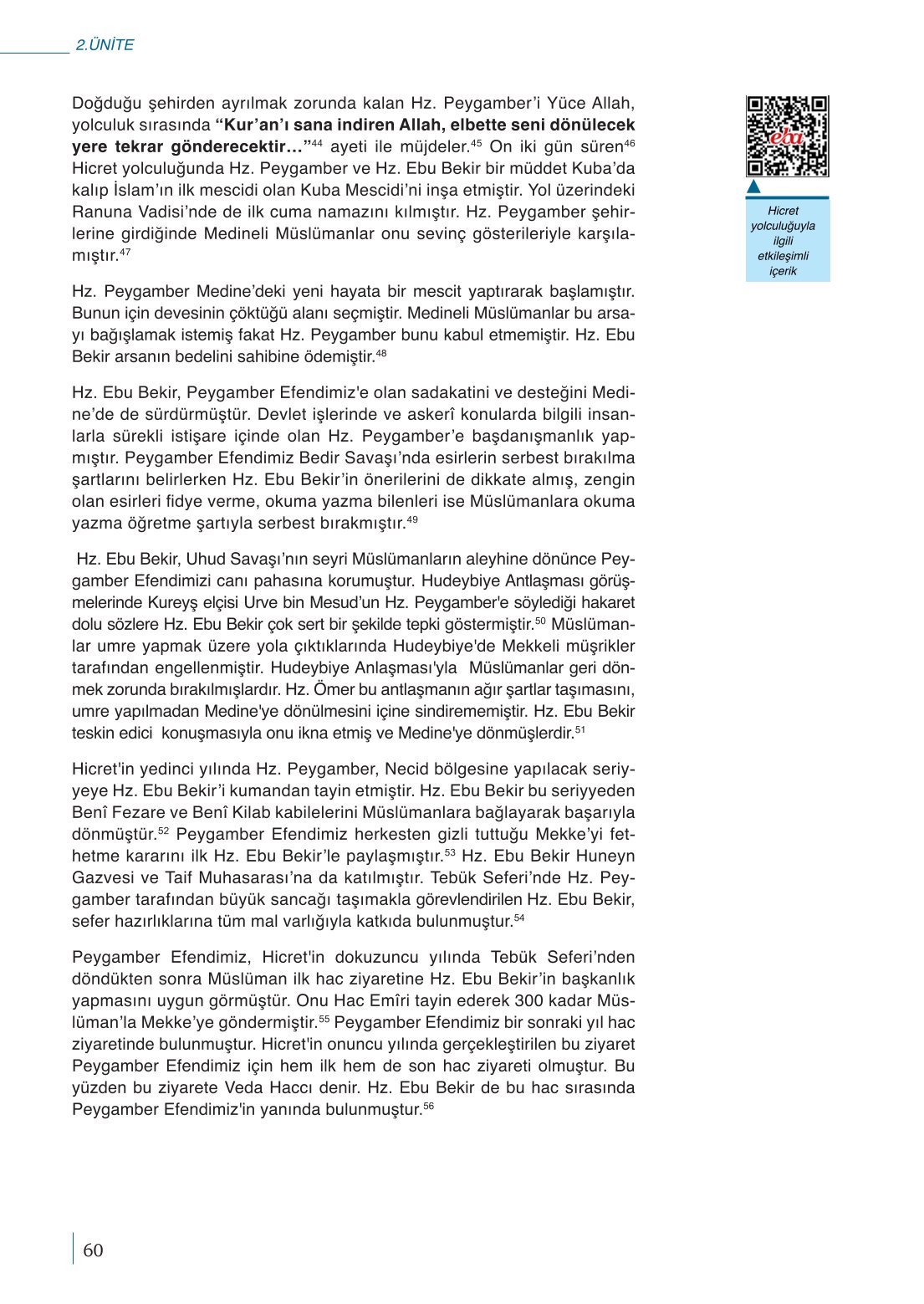 10. Sınıf Meb Yayınları Peygamberimizin Hayatı Ders Kitabı Sayfa 60 Cevapları