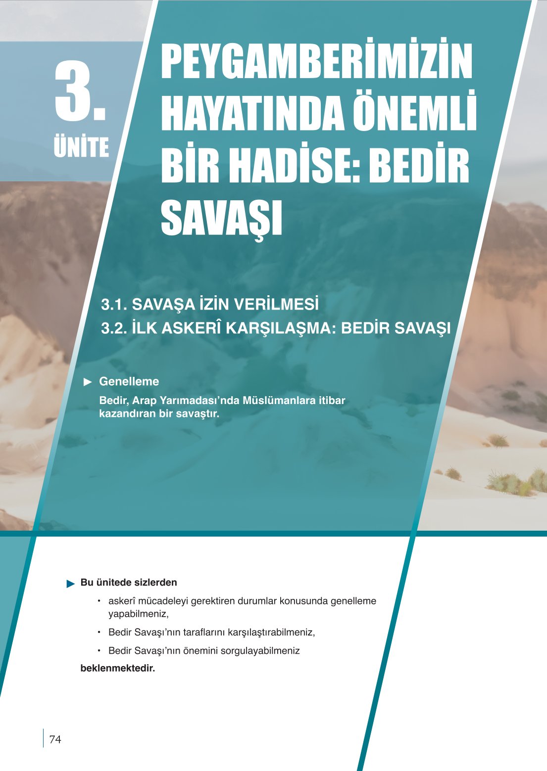 10. Sınıf Meb Yayınları Peygamberimizin Hayatı Ders Kitabı Sayfa 74 Cevapları