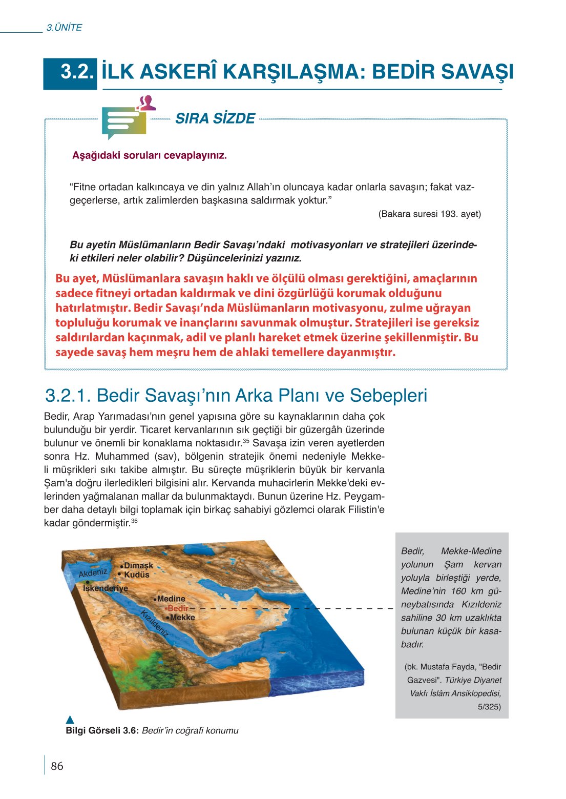 10. Sınıf Meb Yayınları Peygamberimizin Hayatı Ders Kitabı Sayfa 86 Cevapları