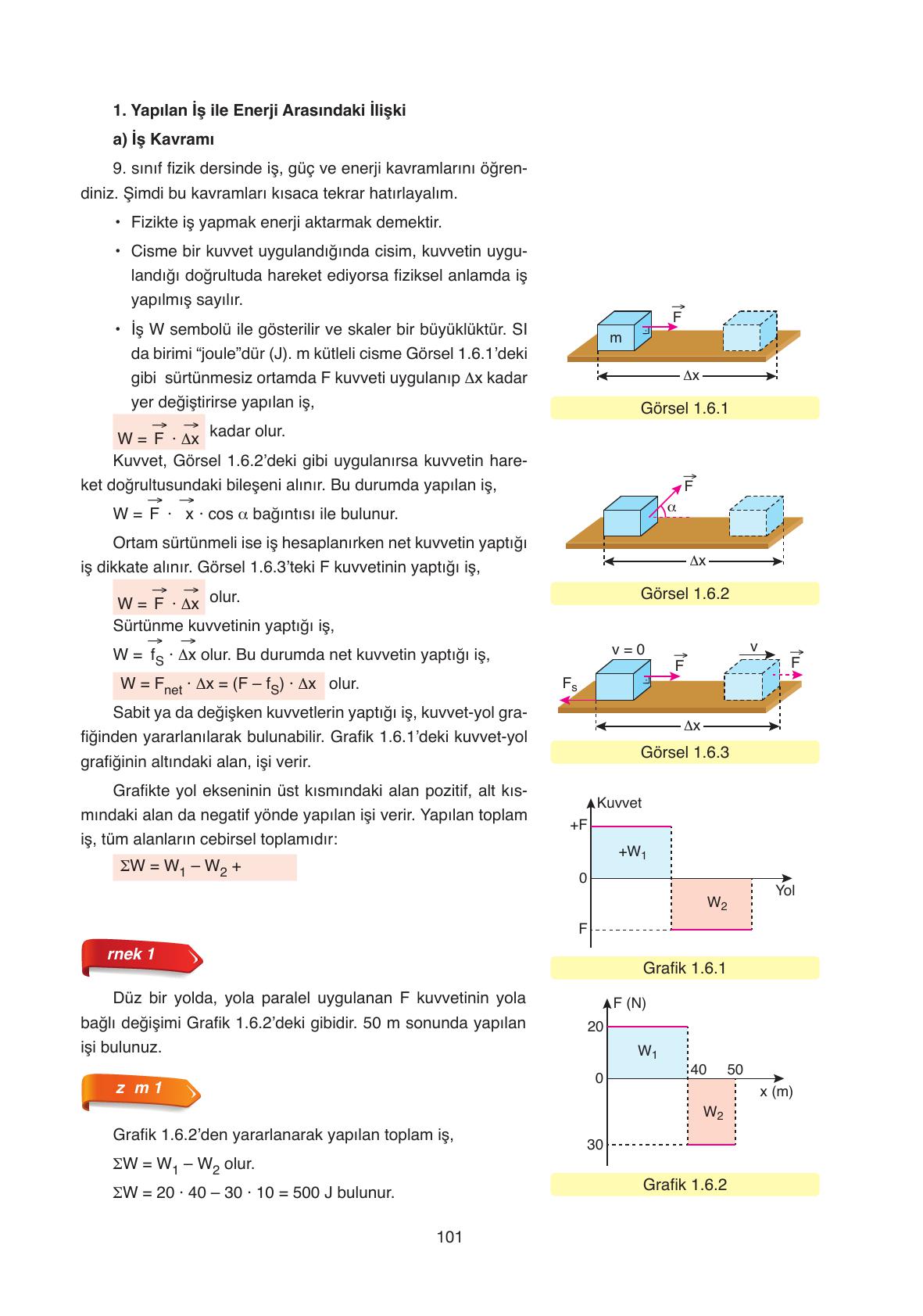 11. Sınıf Ata Yayıncılık Fizik Ders Kitabı Sayfa 101 Cevapları