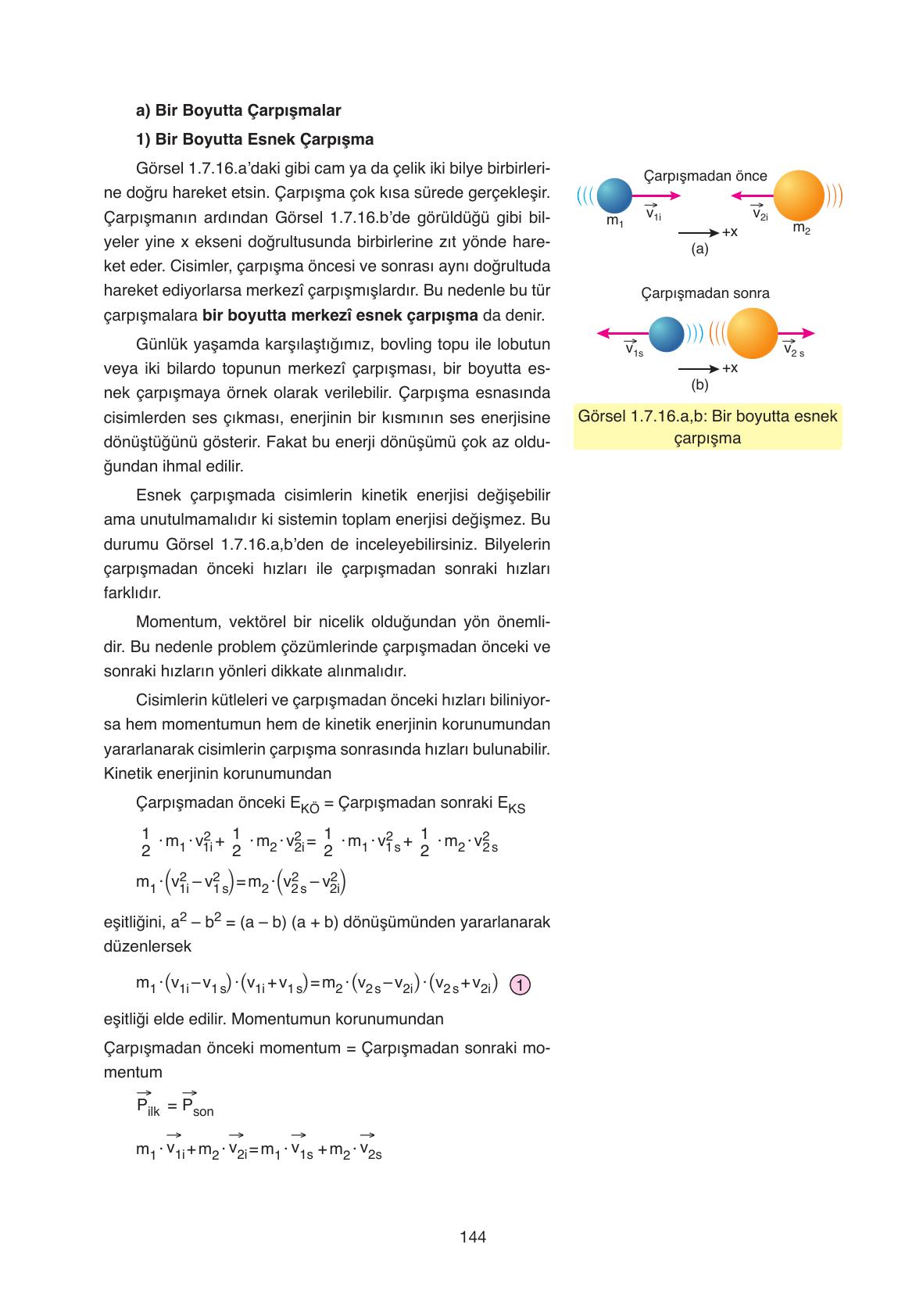11. Sınıf Ata Yayıncılık Fizik Ders Kitabı Sayfa 144 Cevapları
