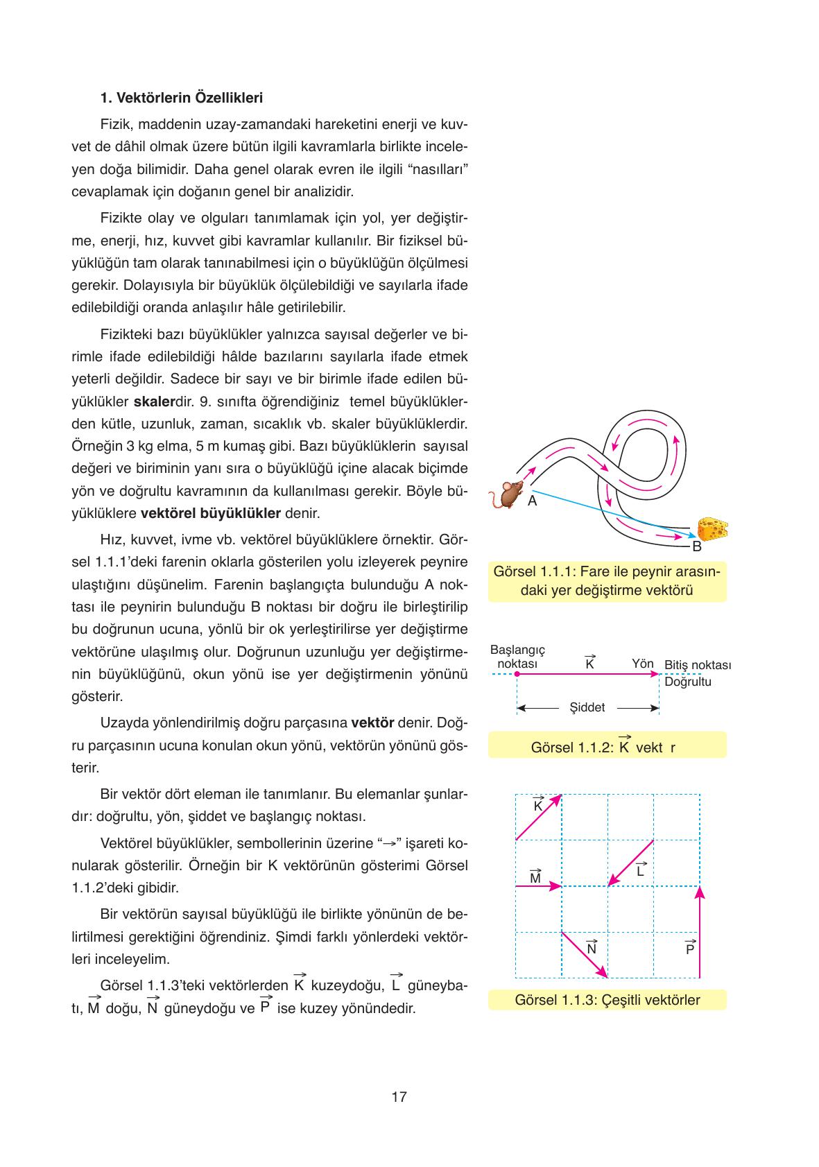 11. Sınıf Ata Yayıncılık Fizik Ders Kitabı Sayfa 17 Cevapları