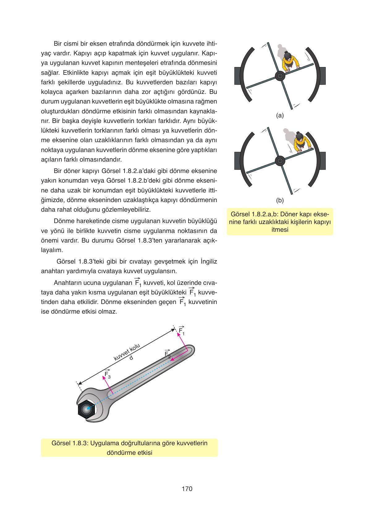 11. Sınıf Ata Yayıncılık Fizik Ders Kitabı Sayfa 170 Cevapları