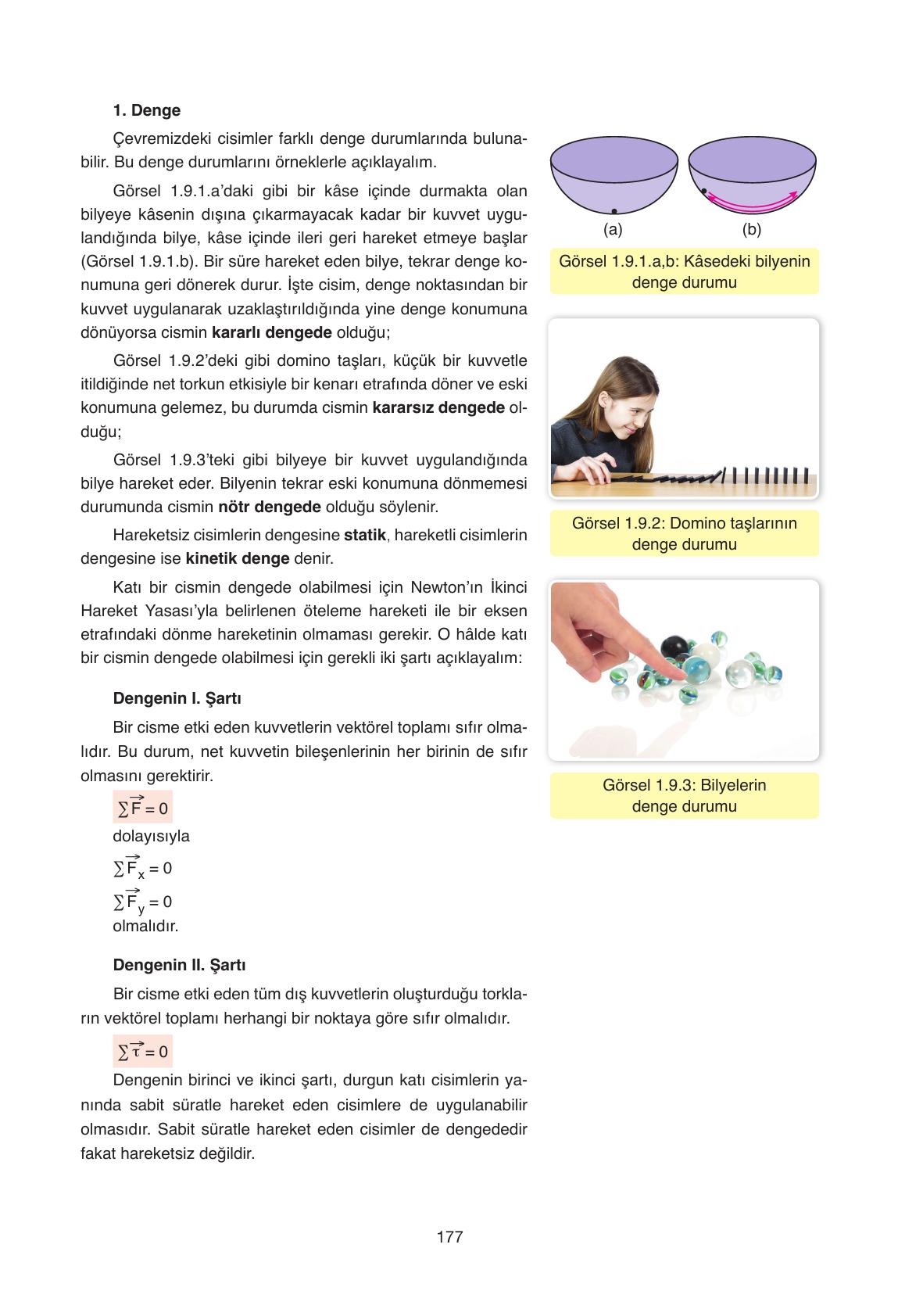 11. Sınıf Ata Yayıncılık Fizik Ders Kitabı Sayfa 177 Cevapları 11. Sınıf Ata Yayıncılık Fizik Ders Kitabı Sayfa 177 Cevapları