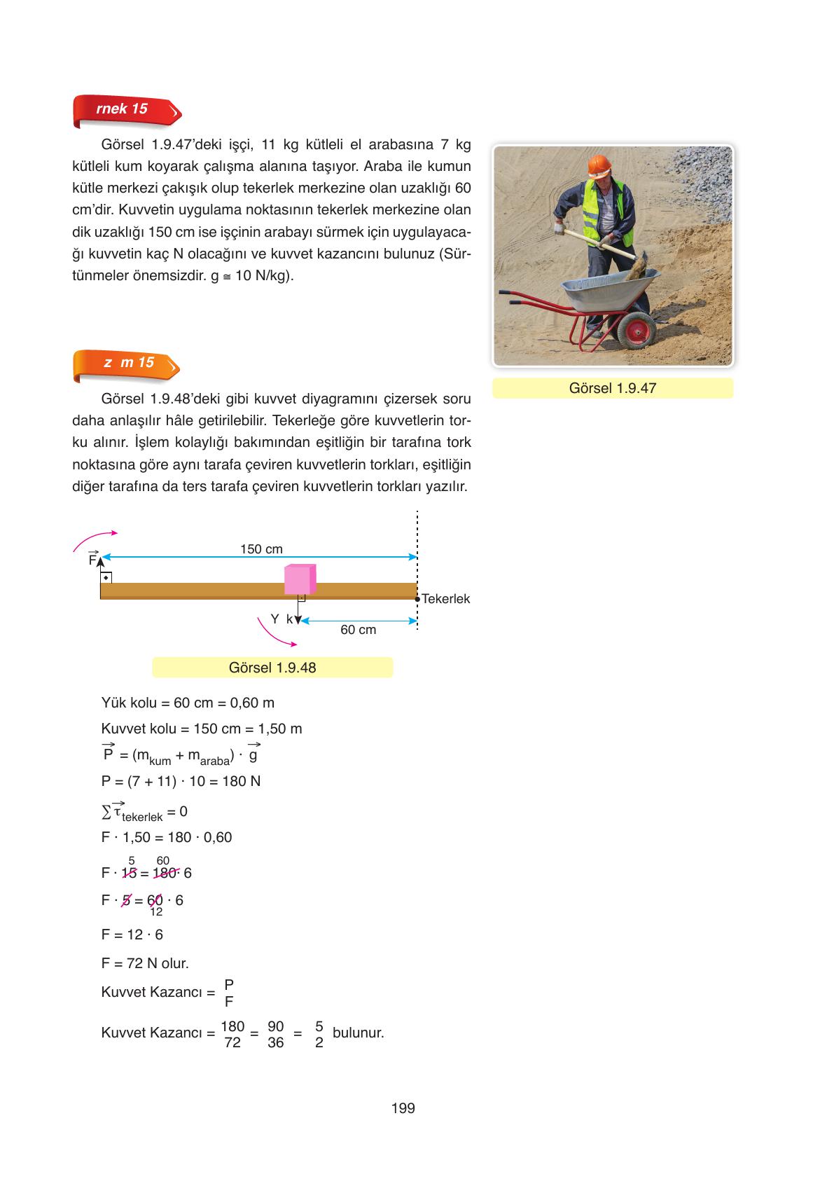 11. Sınıf Ata Yayıncılık Fizik Ders Kitabı Sayfa 199 Cevapları