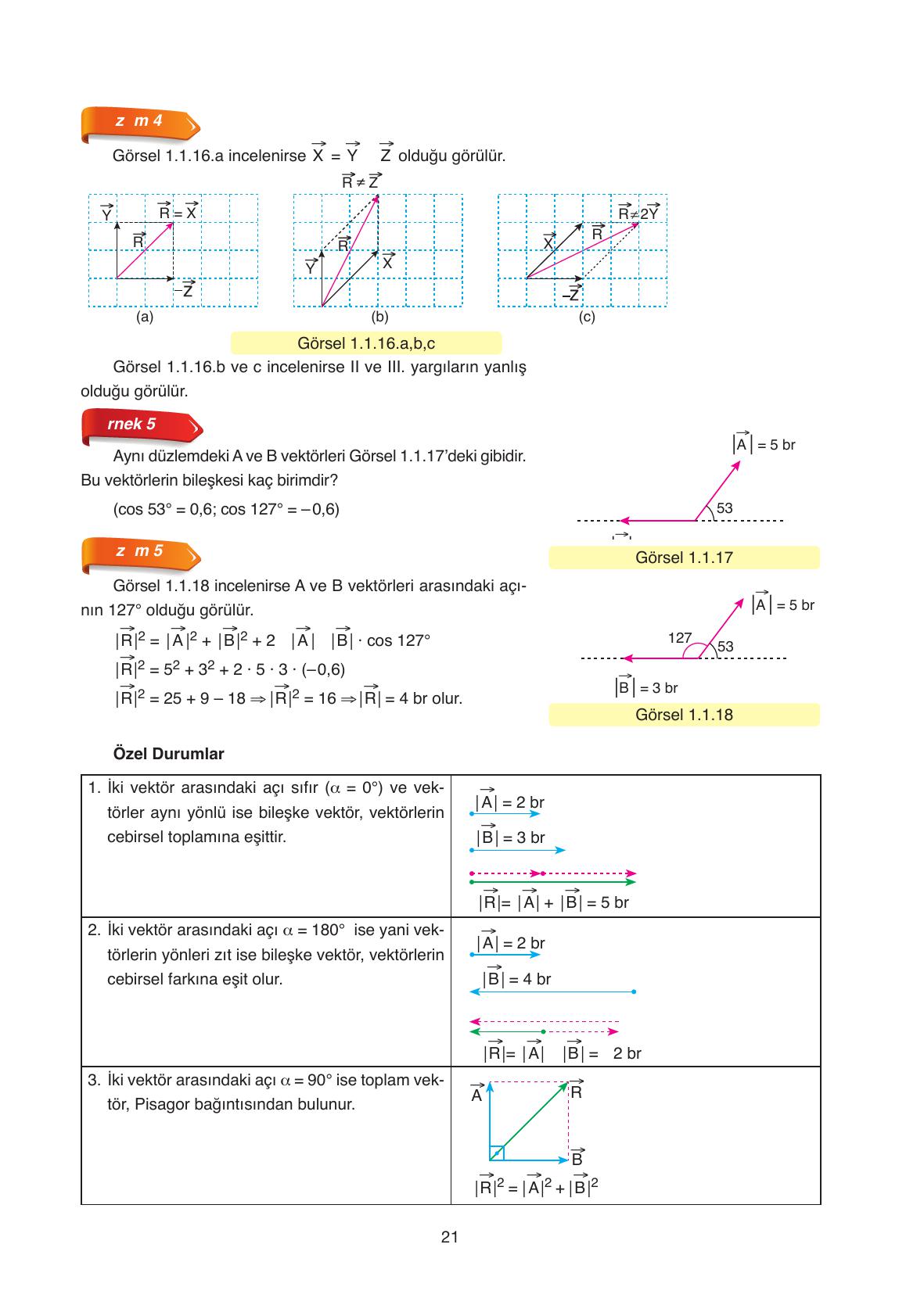 11. Sınıf Ata Yayıncılık Fizik Ders Kitabı Sayfa 21 Cevapları
