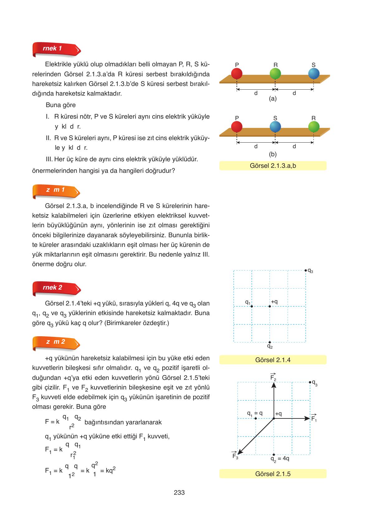 11. Sınıf Ata Yayıncılık Fizik Ders Kitabı Sayfa 233 Cevapları