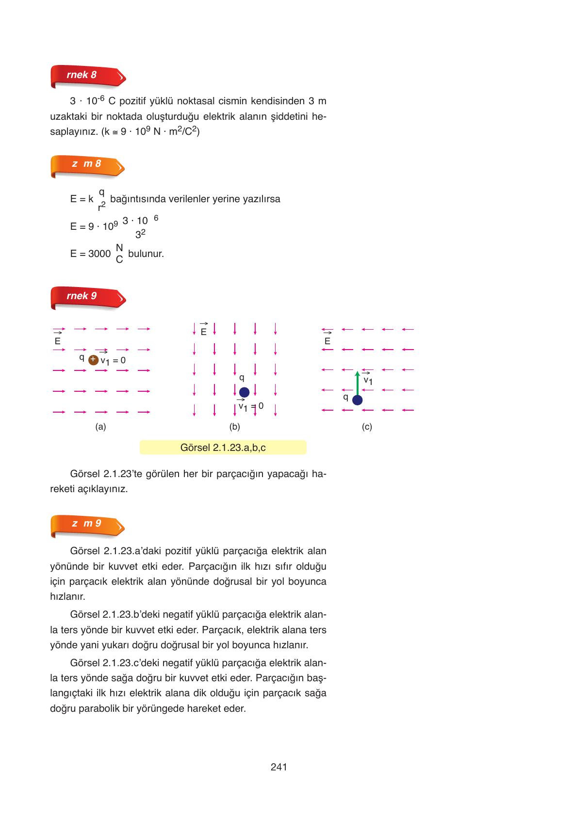 11. Sınıf Ata Yayıncılık Fizik Ders Kitabı Sayfa 241 Cevapları