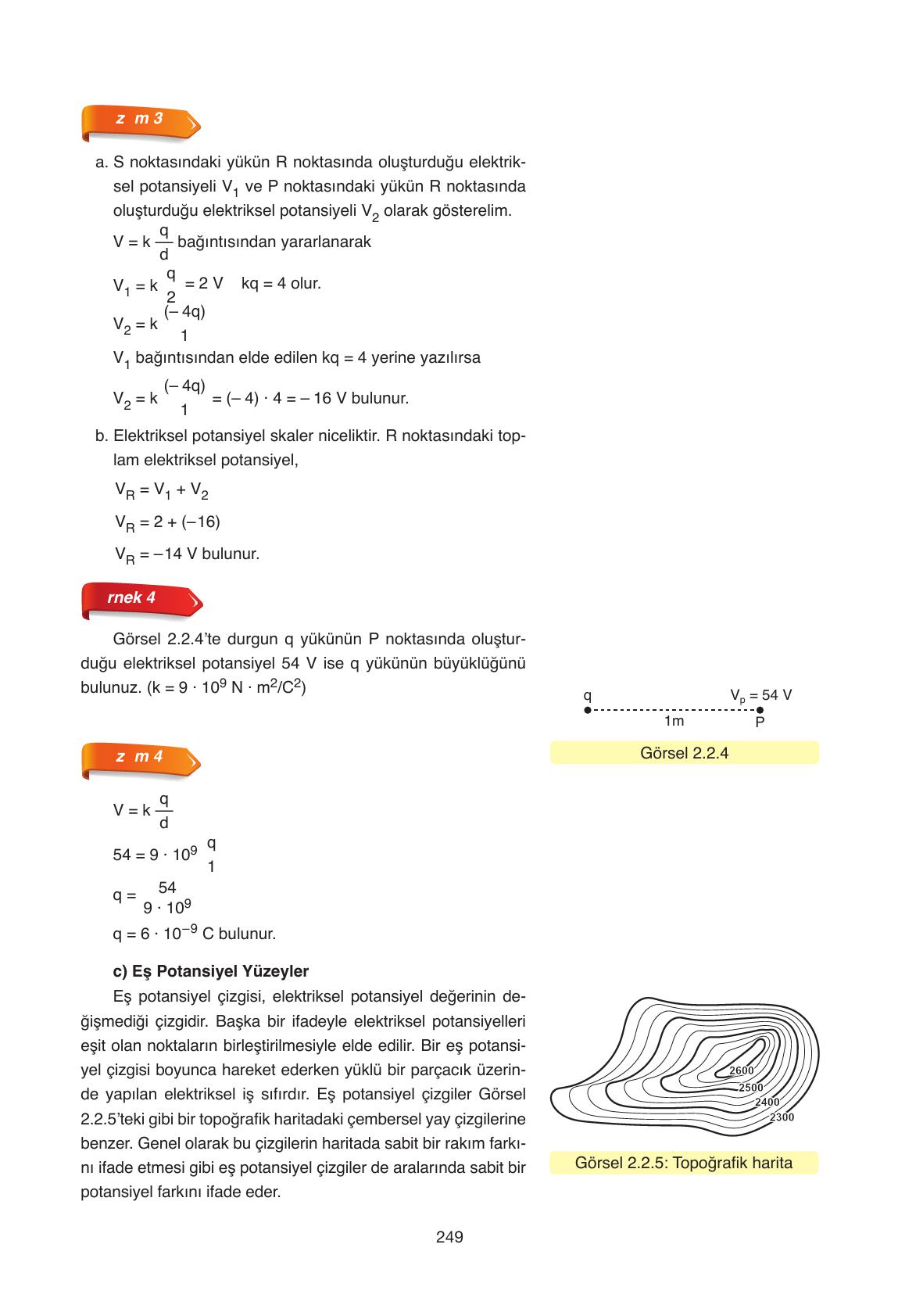 11. Sınıf Ata Yayıncılık Fizik Ders Kitabı Sayfa 249 Cevapları