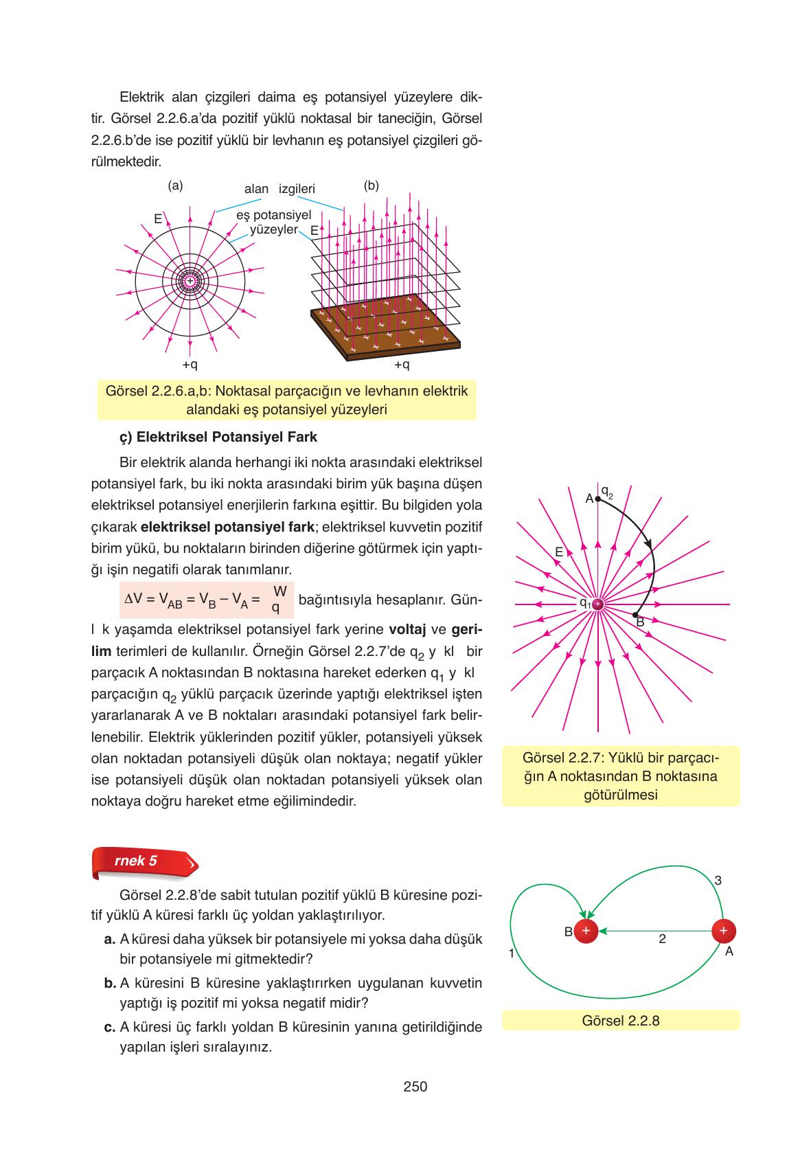 11. Sınıf Ata Yayıncılık Fizik Ders Kitabı Sayfa 250 Cevapları
