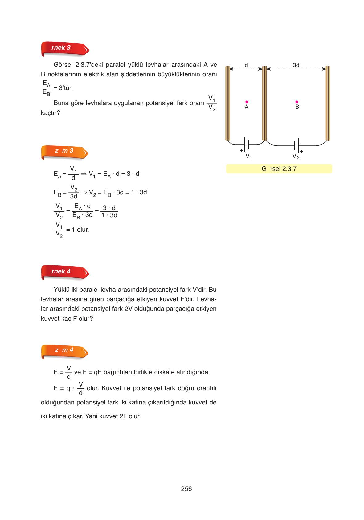 11. Sınıf Ata Yayıncılık Fizik Ders Kitabı Sayfa 256 Cevapları