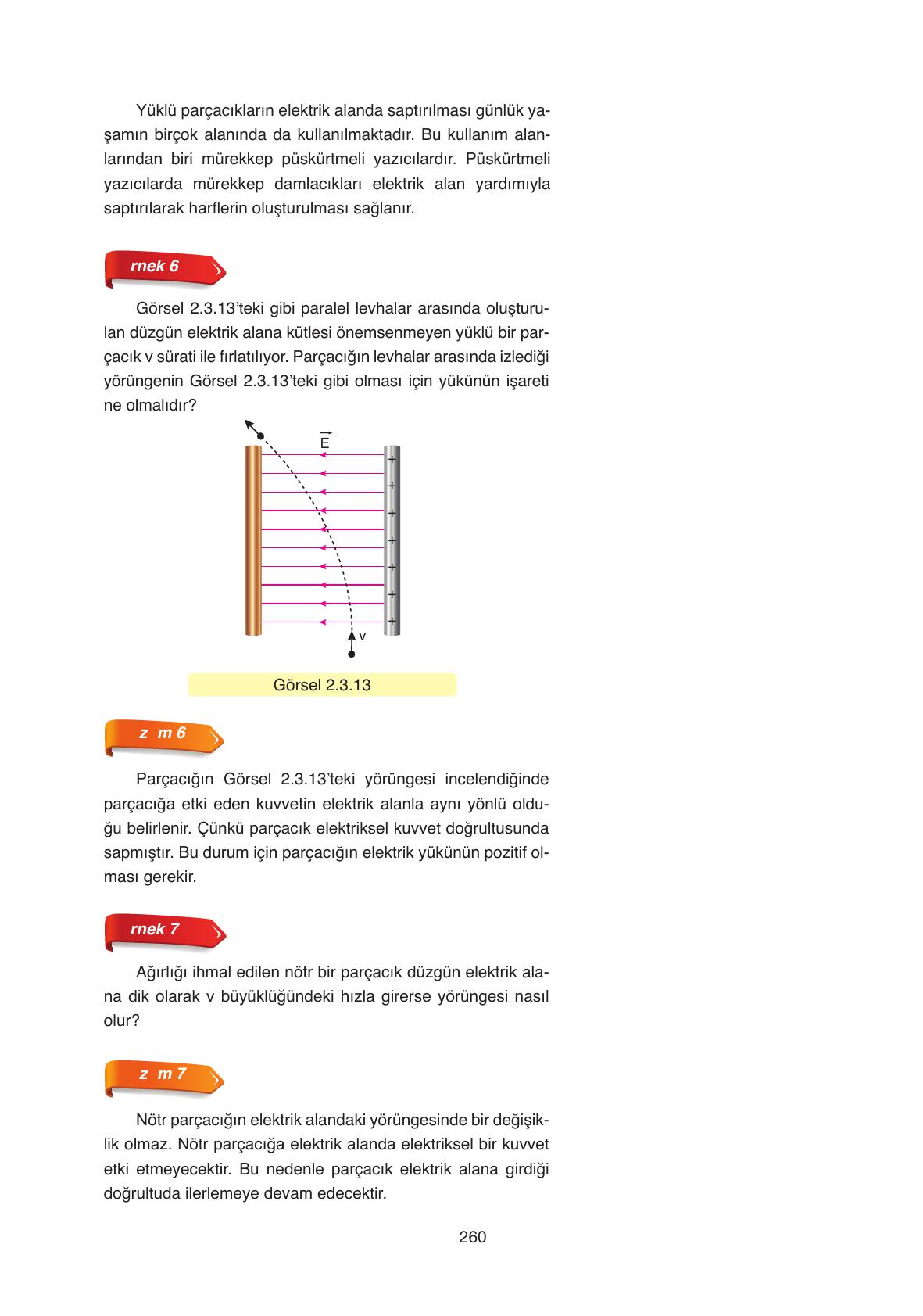 11. Sınıf Ata Yayıncılık Fizik Ders Kitabı Sayfa 260 Cevapları