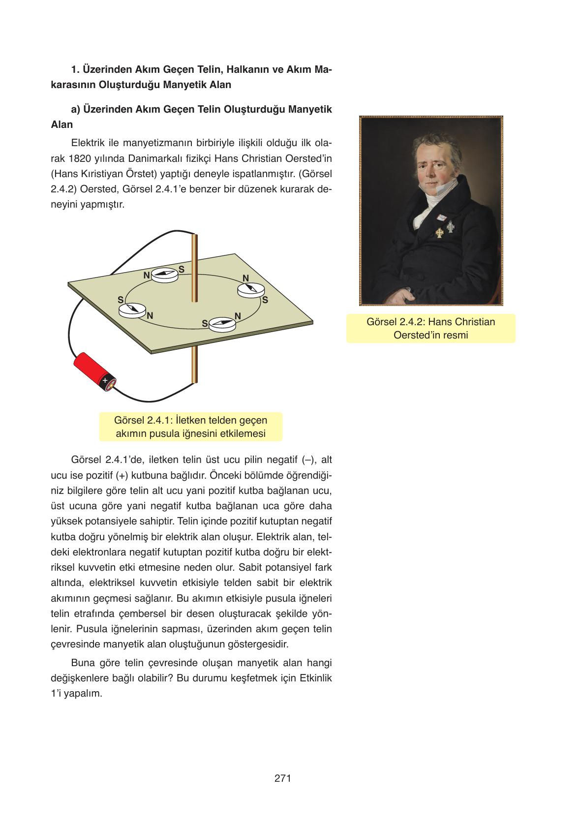 11. Sınıf Ata Yayıncılık Fizik Ders Kitabı Sayfa 271 Cevapları