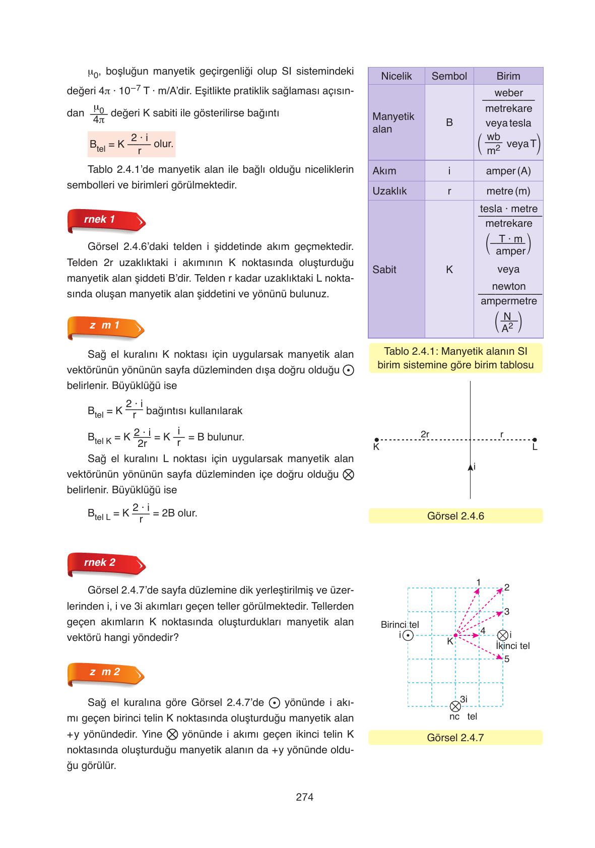 11. Sınıf Ata Yayıncılık Fizik Ders Kitabı Sayfa 274 Cevapları