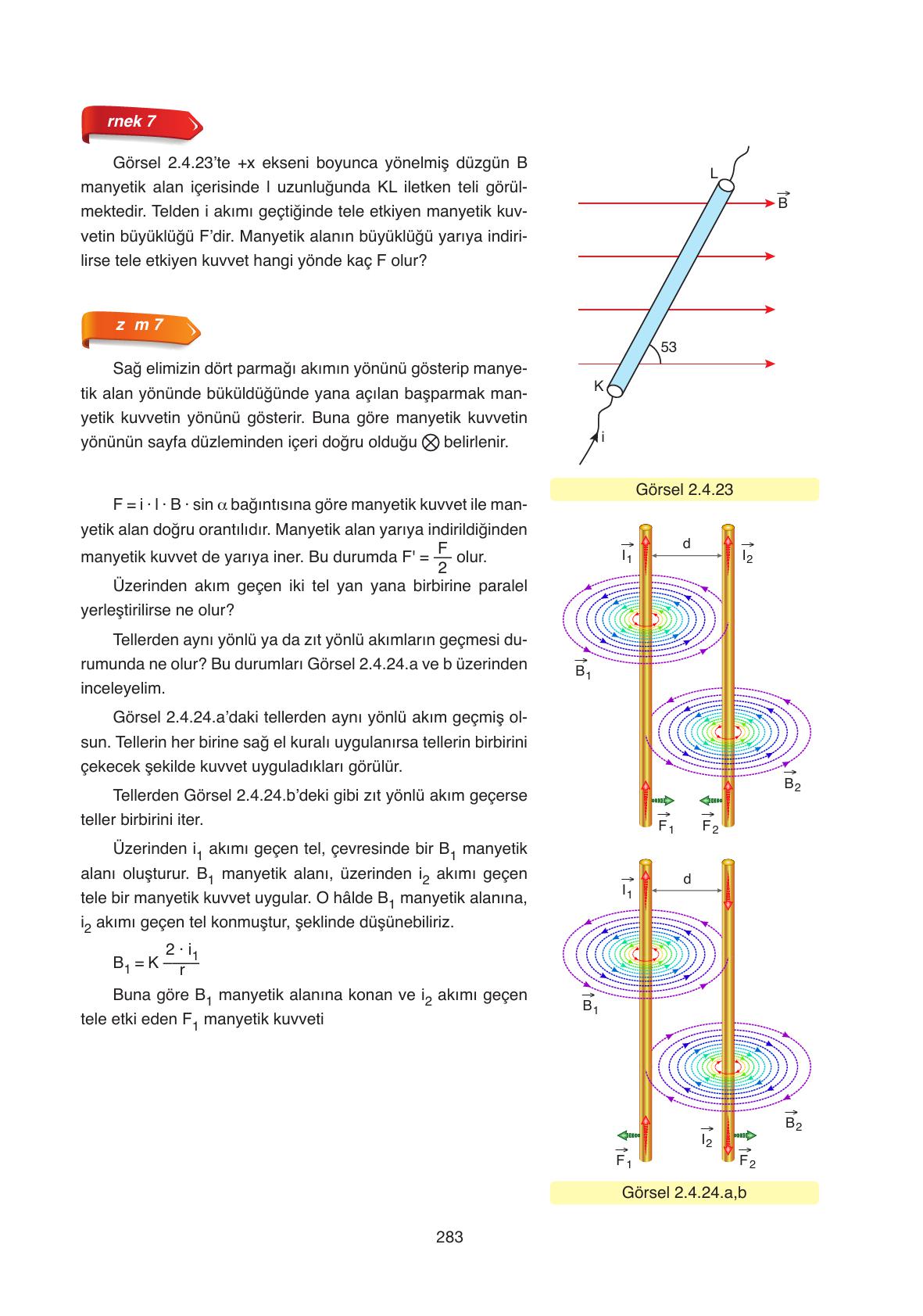 11. Sınıf Ata Yayıncılık Fizik Ders Kitabı Sayfa 283 Cevapları