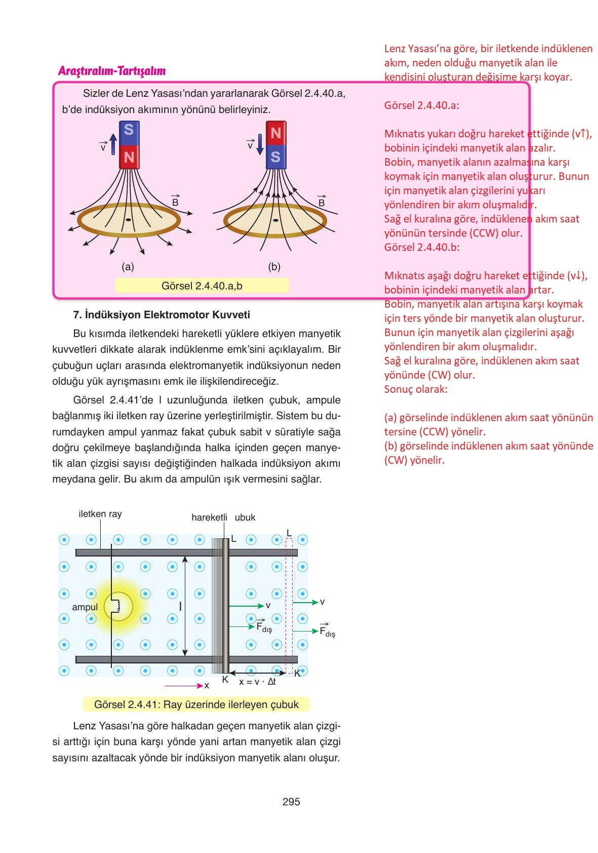 11. Sınıf Ata Yayıncılık Fizik Ders Kitabı Sayfa 295 Cevapları