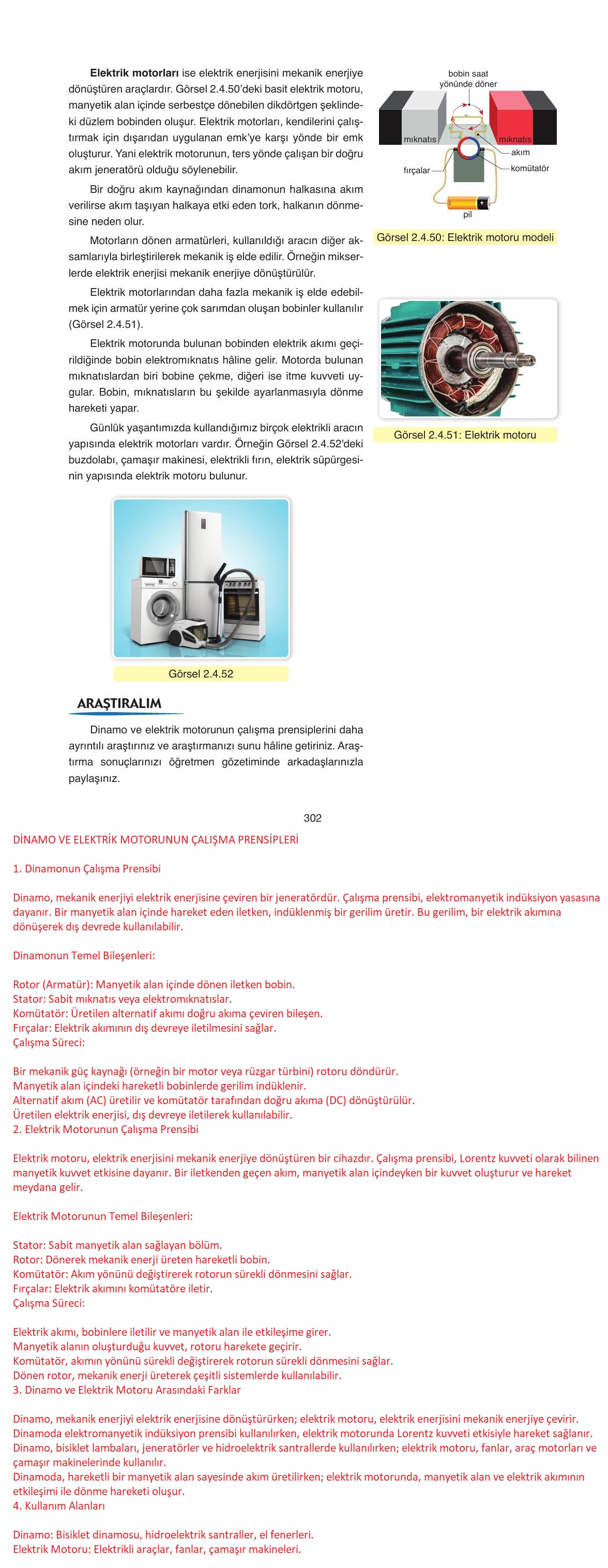 11. Sınıf Ata Yayıncılık Fizik Ders Kitabı Sayfa 302 Cevapları