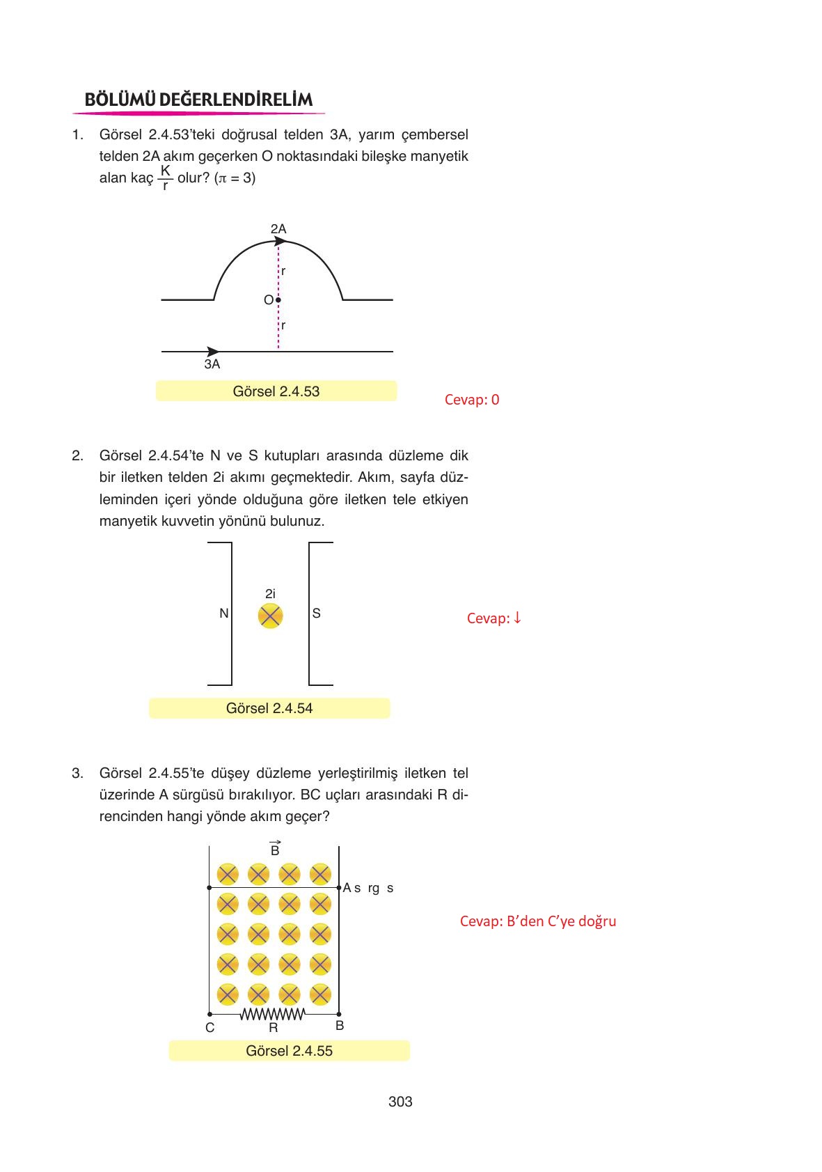 11. Sınıf Ata Yayıncılık Fizik Ders Kitabı Sayfa 303 Cevapları 11. Sınıf Ata Yayıncılık Fizik Ders Kitabı Sayfa 303 Cevapları