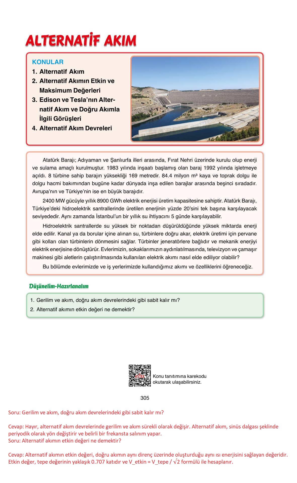 11. Sınıf Ata Yayıncılık Fizik Ders Kitabı Sayfa 305 Cevapları 11. Sınıf Ata Yayıncılık Fizik Ders Kitabı Sayfa 305 Cevapları