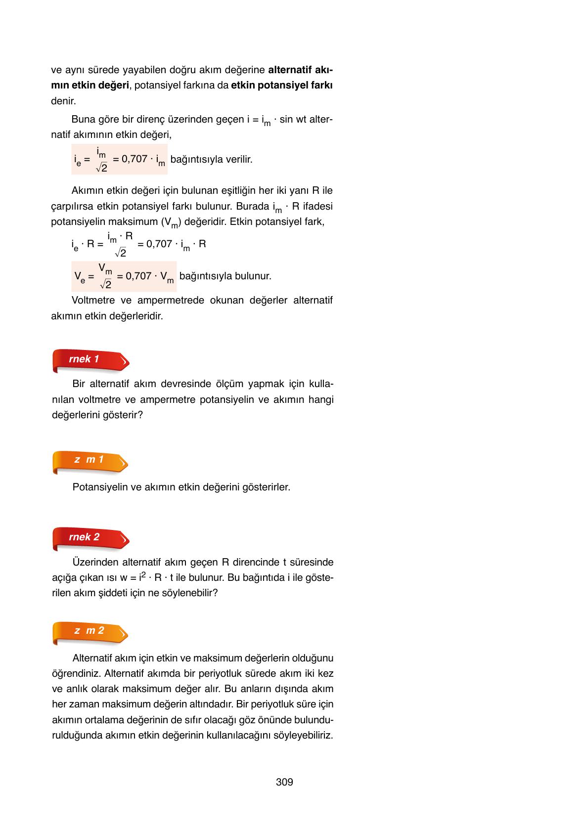 11. Sınıf Ata Yayıncılık Fizik Ders Kitabı Sayfa 309 Cevapları 11. Sınıf Ata Yayıncılık Fizik Ders Kitabı Sayfa 309 Cevapları