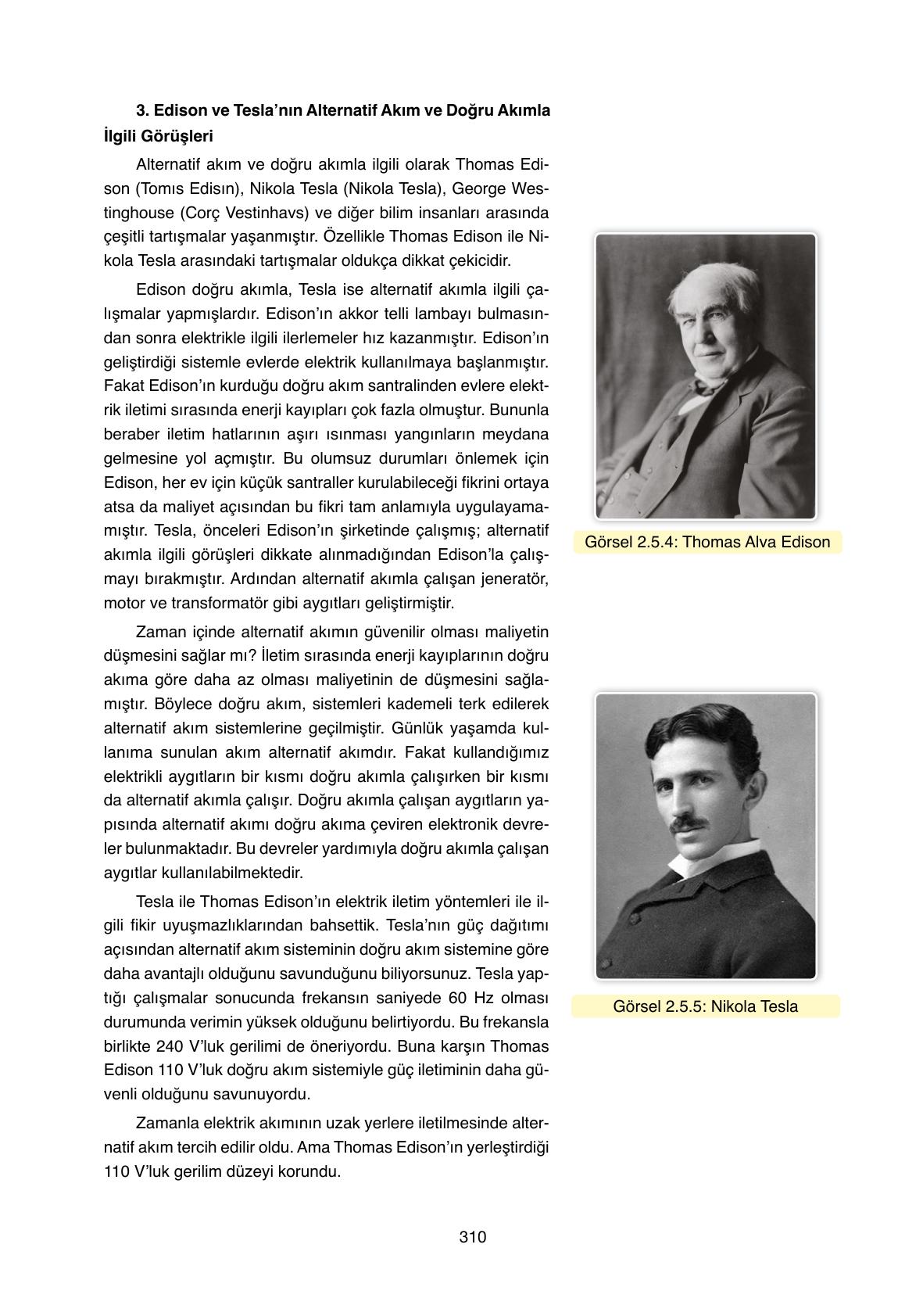 11. Sınıf Ata Yayıncılık Fizik Ders Kitabı Sayfa 310 Cevapları