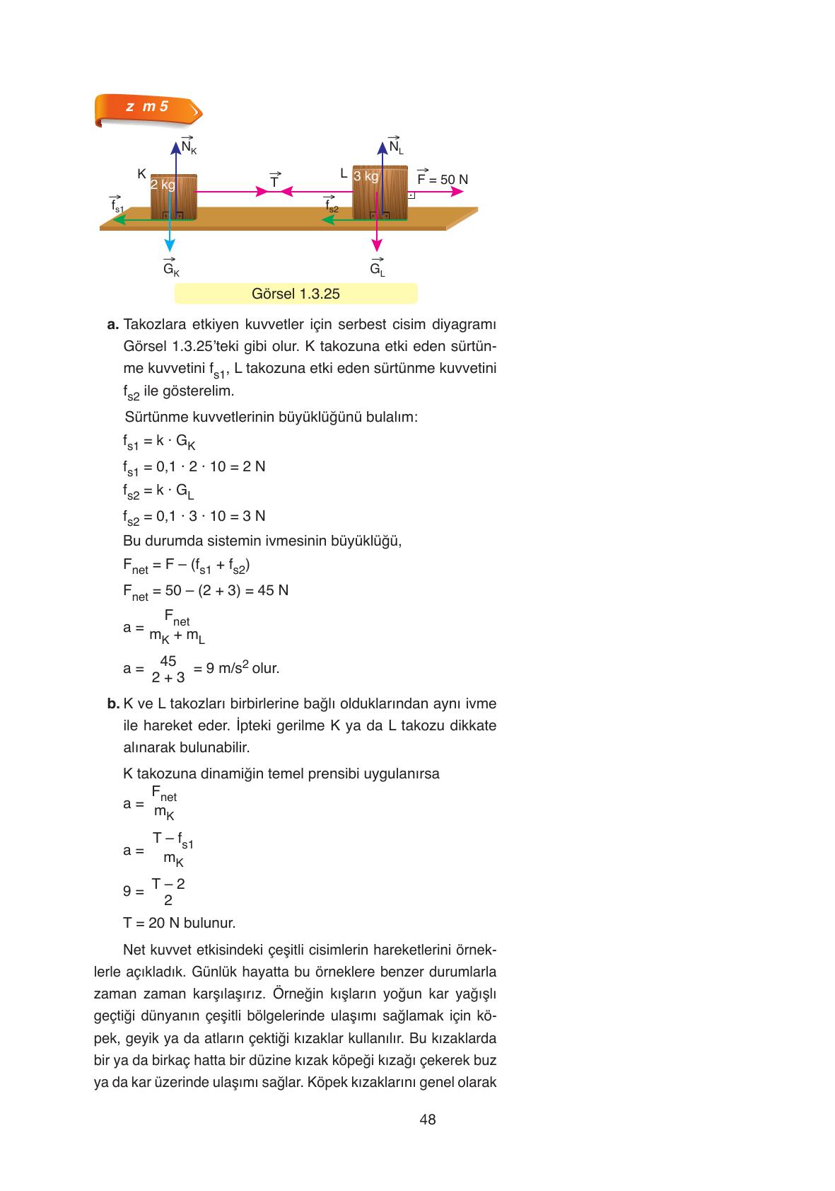 11. Sınıf Ata Yayıncılık Fizik Ders Kitabı Sayfa 48 Cevapları