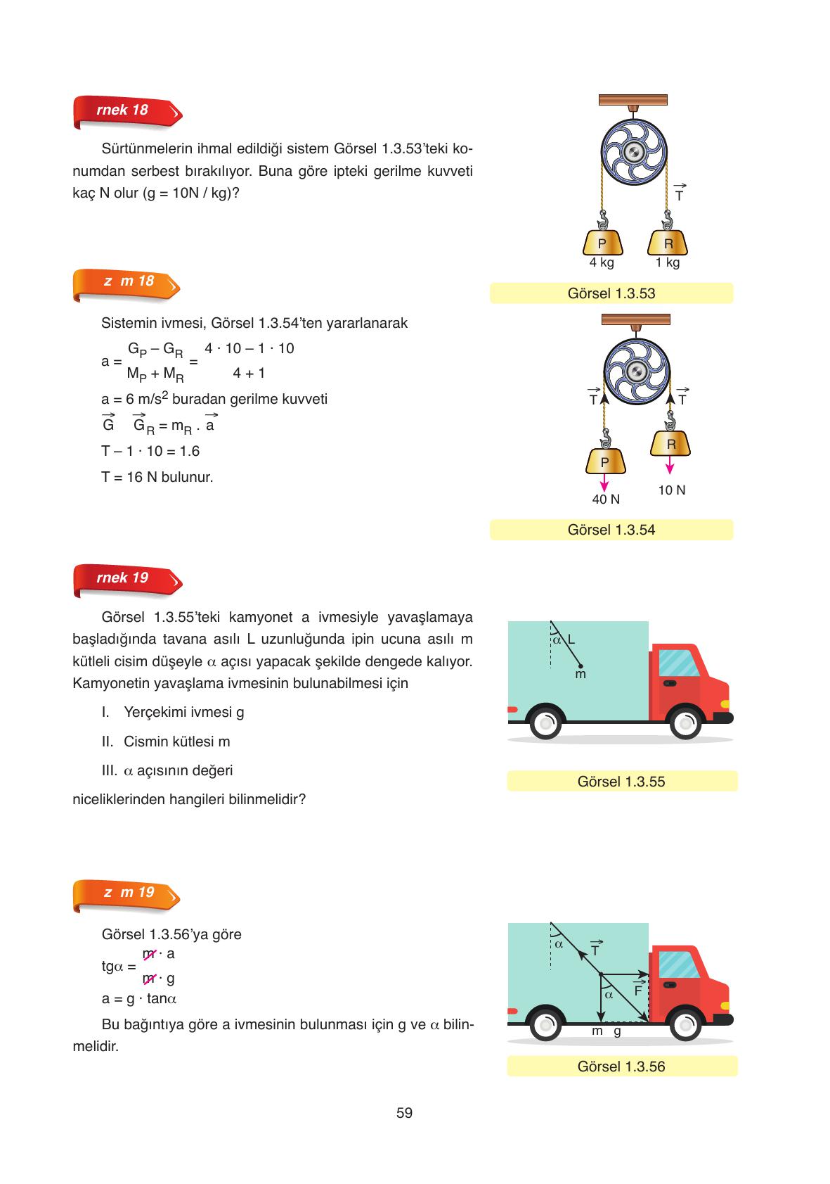11. Sınıf Ata Yayıncılık Fizik Ders Kitabı Sayfa 59 Cevapları