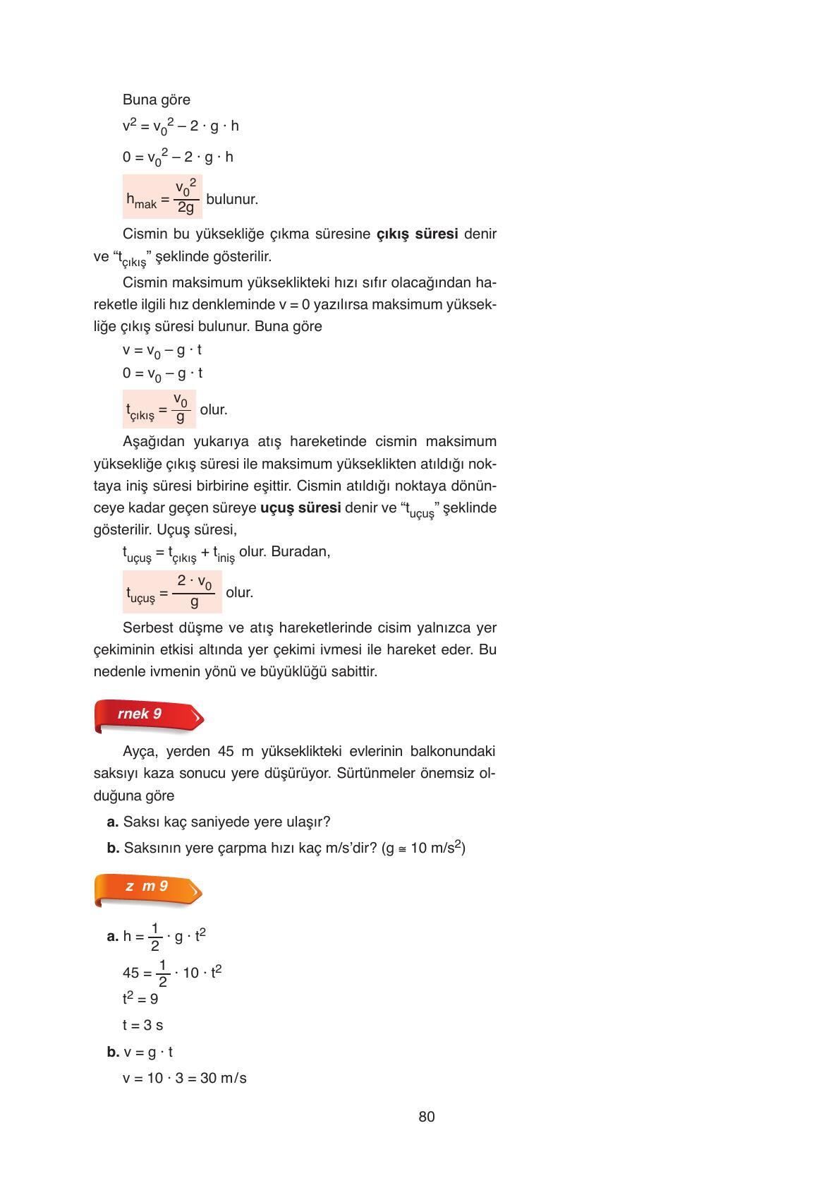 11. Sınıf Ata Yayıncılık Fizik Ders Kitabı Sayfa 80 Cevapları 11. Sınıf Ata Yayıncılık Fizik Ders Kitabı Sayfa 80 Cevapları