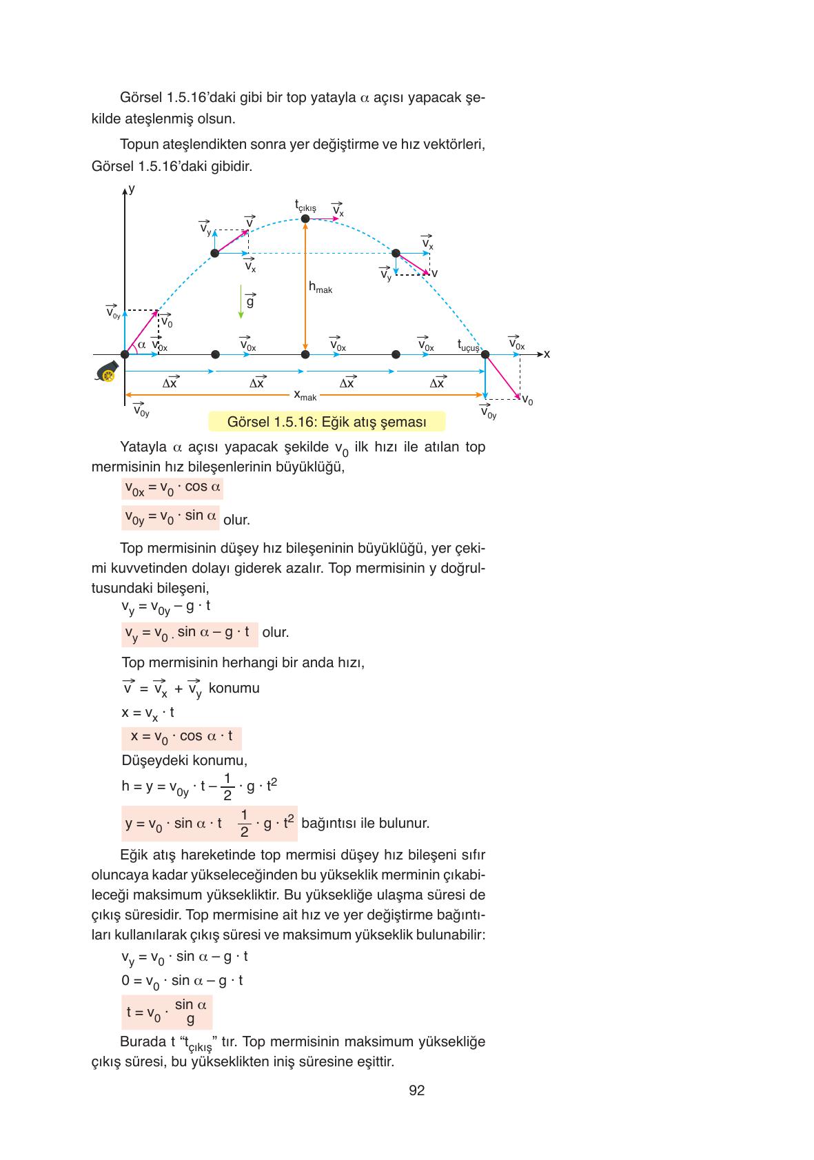 11. Sınıf Ata Yayıncılık Fizik Ders Kitabı Sayfa 92 Cevapları 11. Sınıf Ata Yayıncılık Fizik Ders Kitabı Sayfa 92 Cevapları