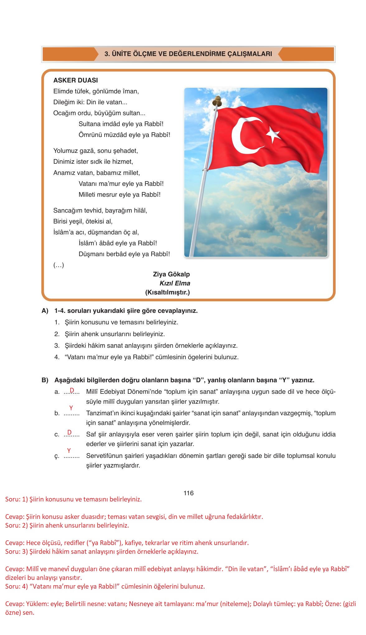 11. Sınıf Ata Yayıncılık Türk Dili Ve Edebiyatı Ders Kitabı Sayfa 116 Cevapları 11. Sınıf Ata Yayıncılık Türk Dili Ve Edebiyatı Ders Kitabı Sayfa 116 Cevapları