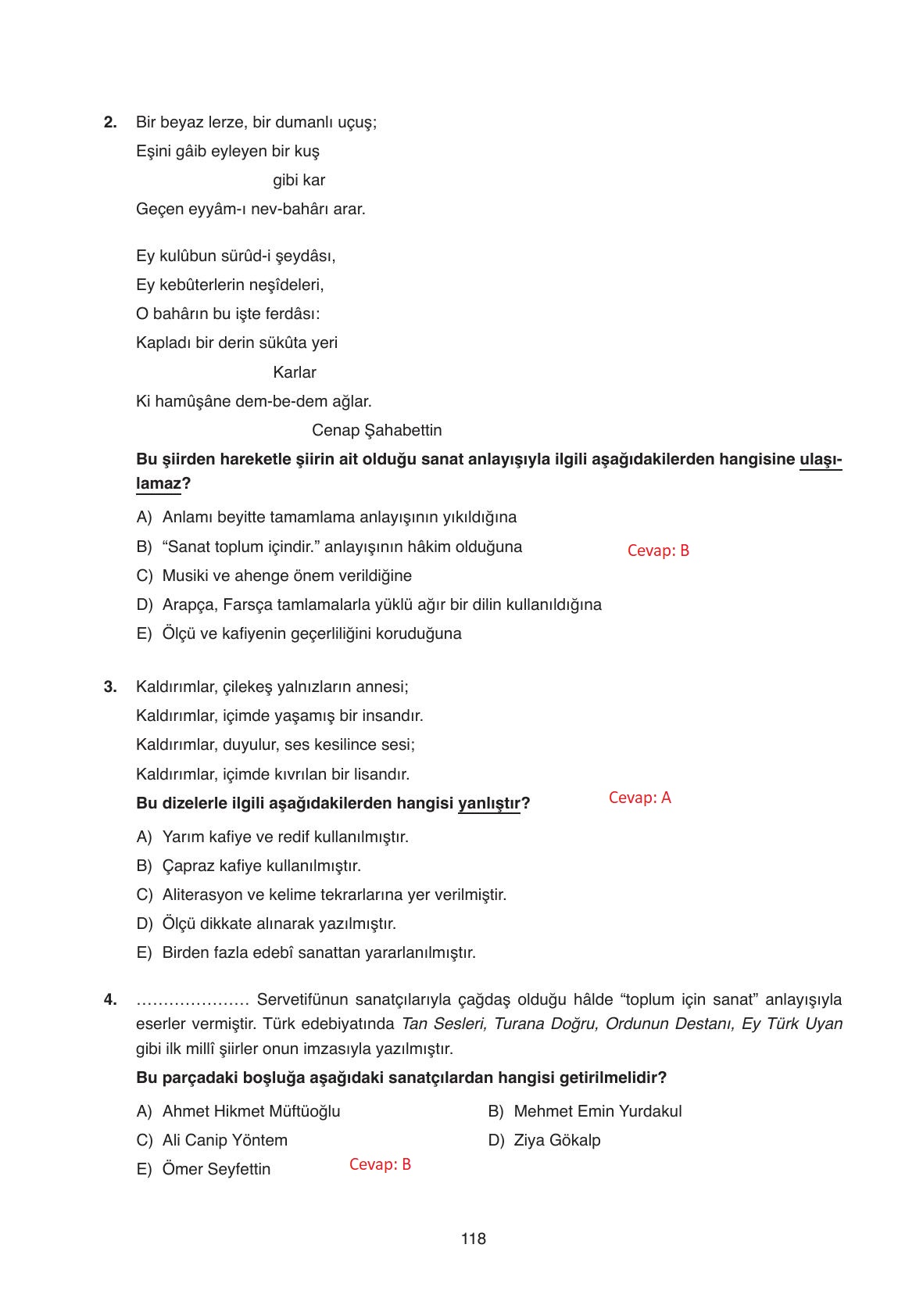 11. Sınıf Ata Yayıncılık Türk Dili Ve Edebiyatı Ders Kitabı Sayfa 118 Cevapları 11. Sınıf Ata Yayıncılık Türk Dili Ve Edebiyatı Ders Kitabı Sayfa 118 Cevapları