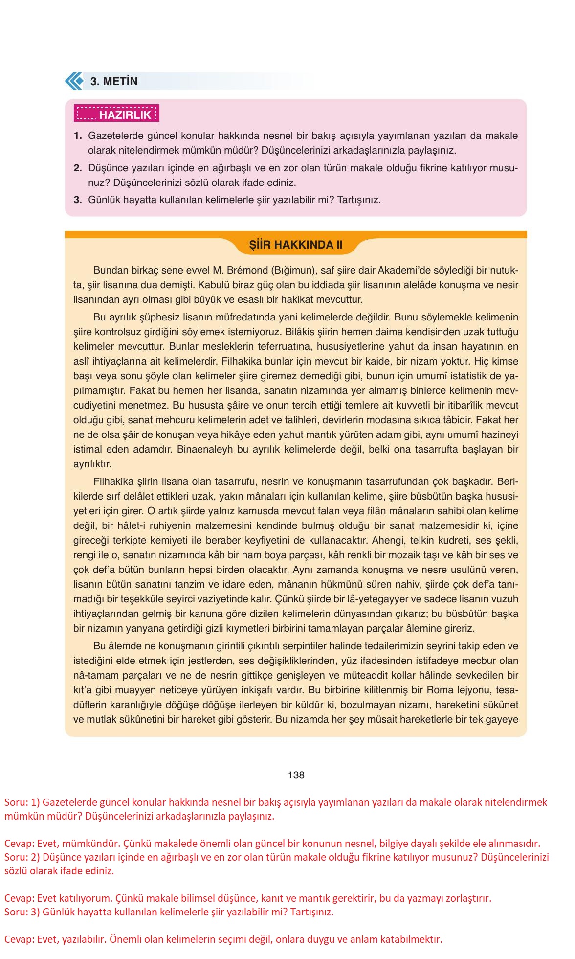 11. Sınıf Ata Yayıncılık Türk Dili Ve Edebiyatı Ders Kitabı Sayfa 138 Cevapları 11. Sınıf Ata Yayıncılık Türk Dili Ve Edebiyatı Ders Kitabı Sayfa 138 Cevapları