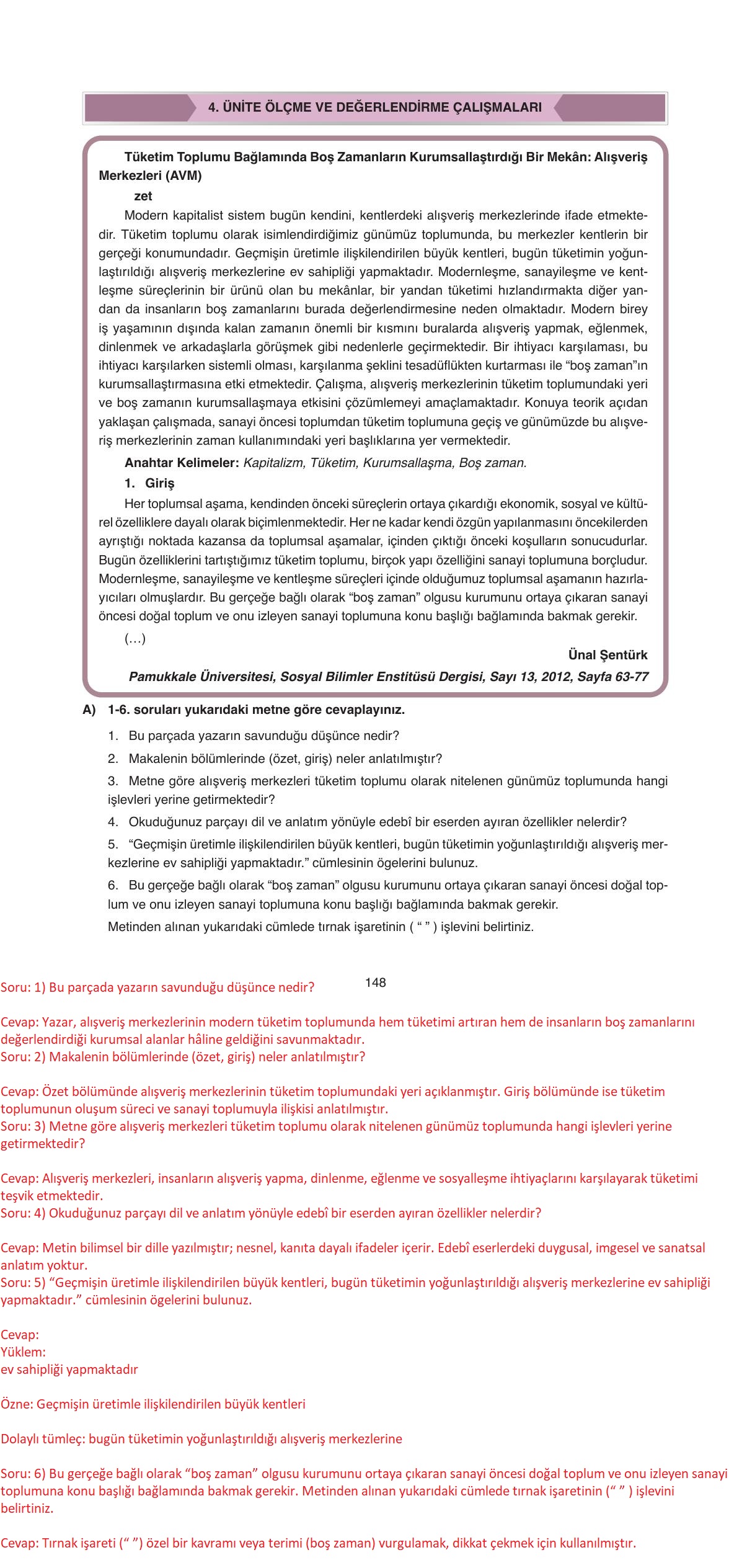 11. Sınıf Ata Yayıncılık Türk Dili Ve Edebiyatı Ders Kitabı Sayfa 148 Cevapları 11. Sınıf Ata Yayıncılık Türk Dili Ve Edebiyatı Ders Kitabı Sayfa 148 Cevapları