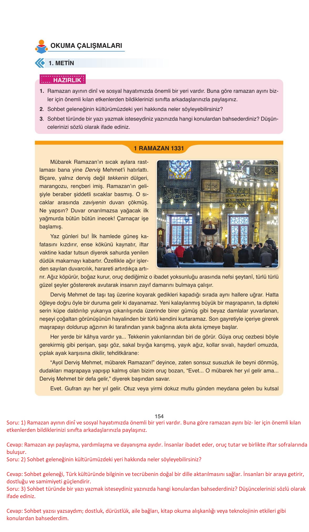 11. Sınıf Ata Yayıncılık Türk Dili Ve Edebiyatı Ders Kitabı Sayfa 154 Cevapları 11. Sınıf Ata Yayıncılık Türk Dili Ve Edebiyatı Ders Kitabı Sayfa 154 Cevapları