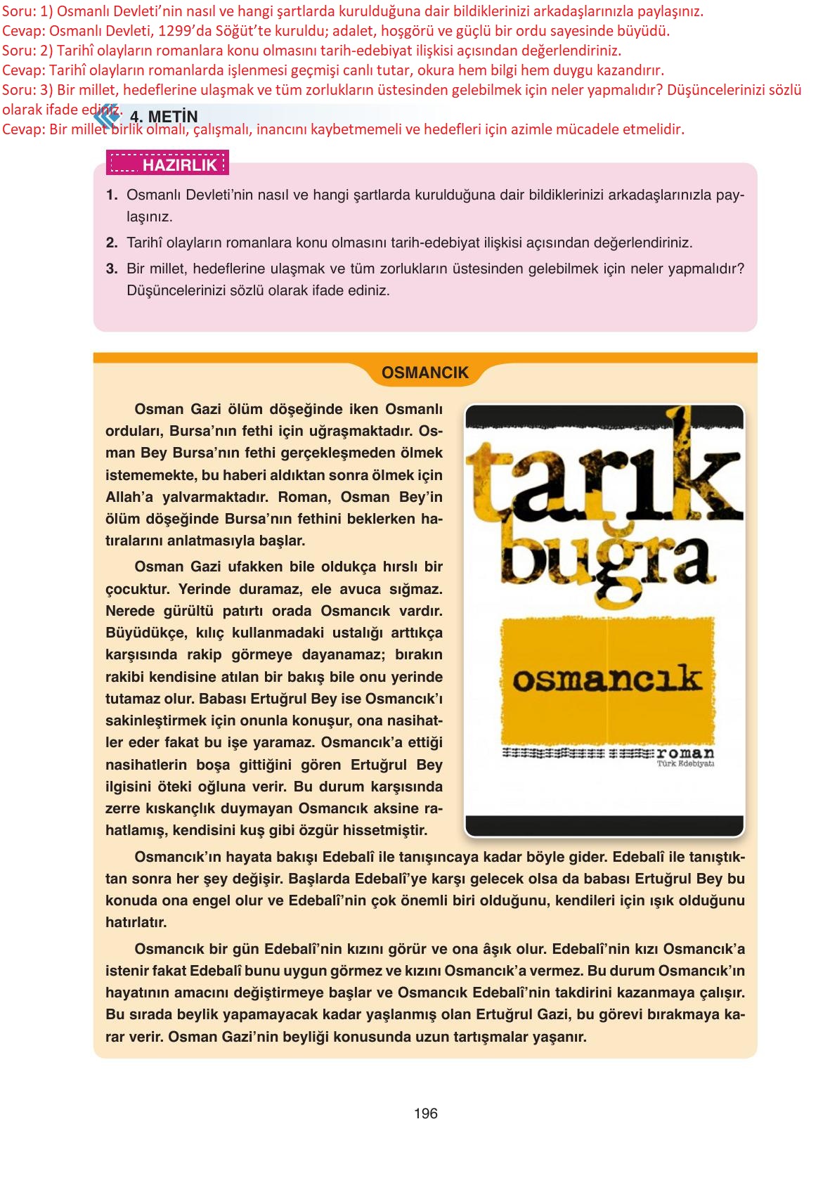 11. Sınıf Ata Yayıncılık Türk Dili Ve Edebiyatı Ders Kitabı Sayfa 196 Cevapları 11. Sınıf Ata Yayıncılık Türk Dili Ve Edebiyatı Ders Kitabı Sayfa 196 Cevapları