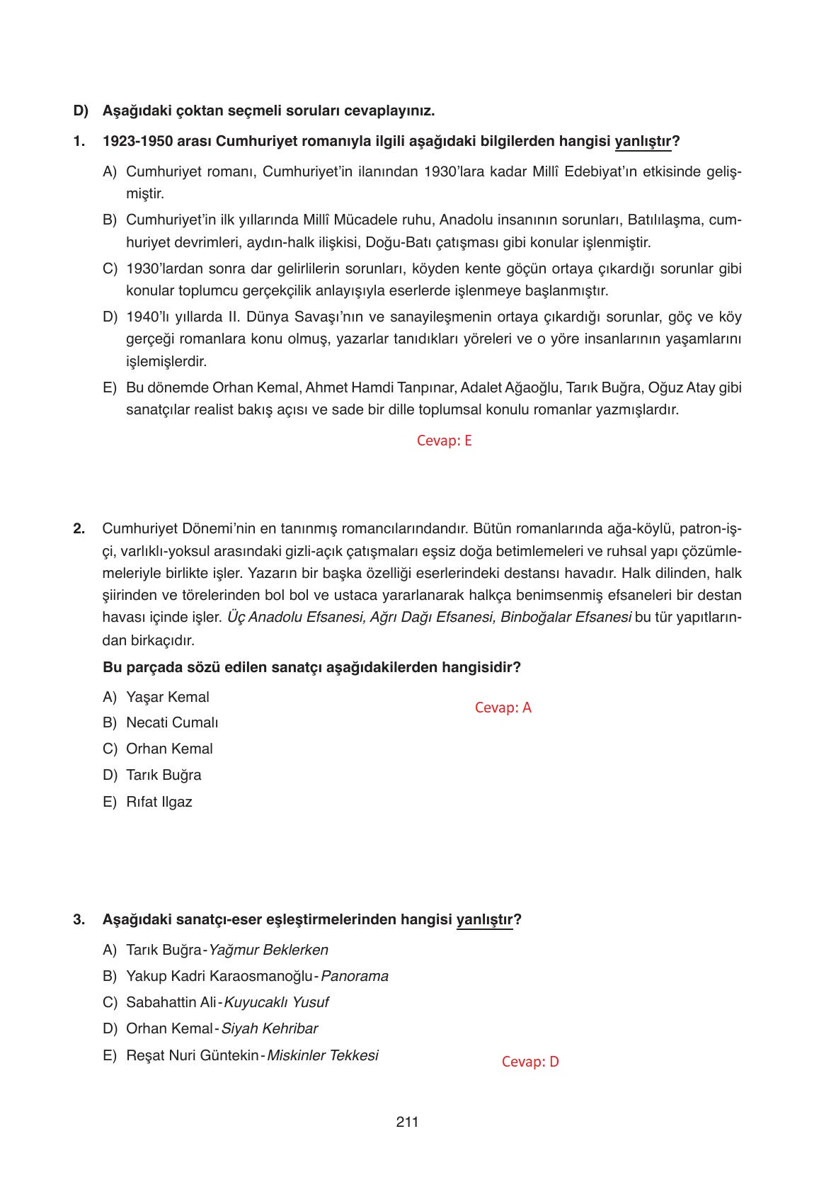 11. Sınıf Ata Yayıncılık Türk Dili Ve Edebiyatı Ders Kitabı Sayfa 211 Cevapları 11. Sınıf Ata Yayıncılık Türk Dili Ve Edebiyatı Ders Kitabı Sayfa 211 Cevapları