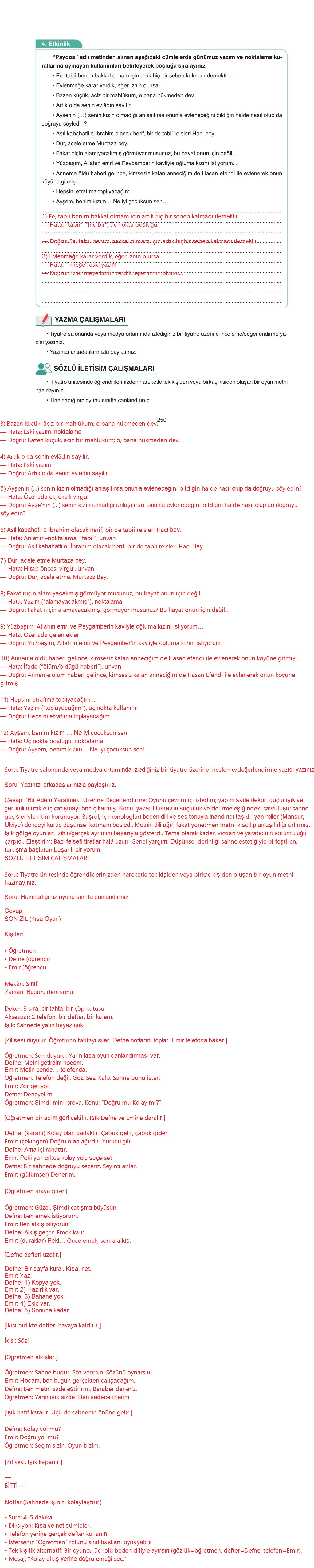 11. Sınıf Ata Yayıncılık Türk Dili Ve Edebiyatı Ders Kitabı Sayfa 250 Cevapları 11. Sınıf Ata Yayıncılık Türk Dili Ve Edebiyatı Ders Kitabı Sayfa 250 Cevapları