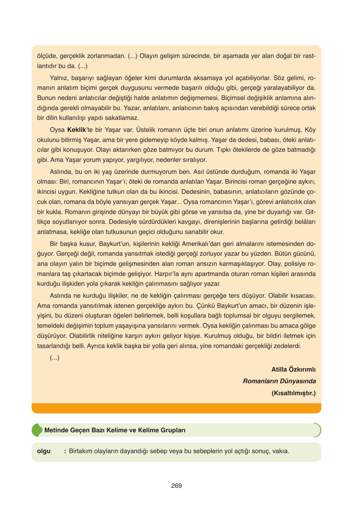 11. Sınıf Ata Yayıncılık Türk Dili Ve Edebiyatı Ders Kitabı Sayfa 269 Cevapları 11. Sınıf Ata Yayıncılık Türk Dili Ve Edebiyatı Ders Kitabı Sayfa 269 Cevapları