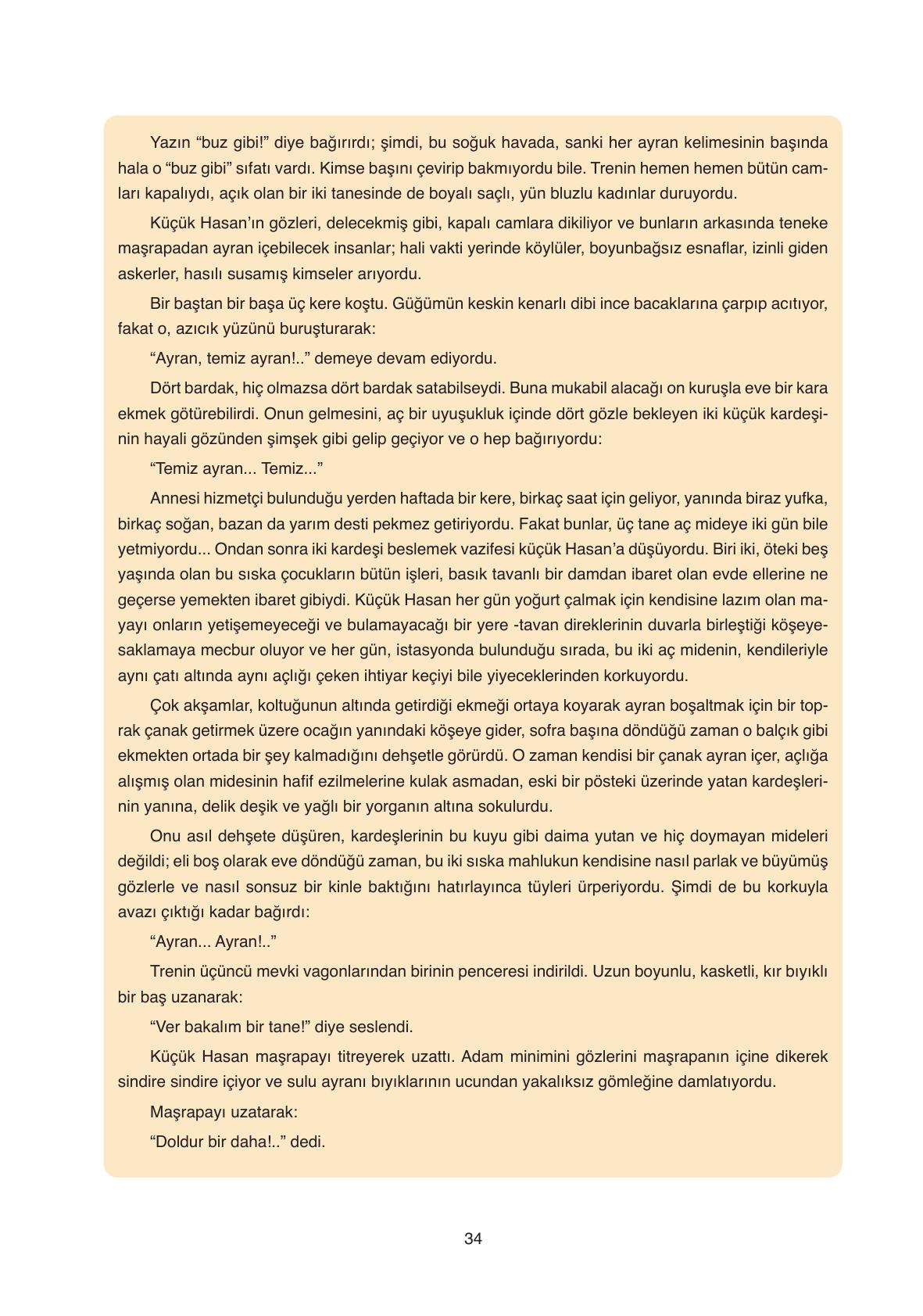 11. Sınıf Ata Yayıncılık Türk Dili Ve Edebiyatı Ders Kitabı Sayfa 34 Cevapları