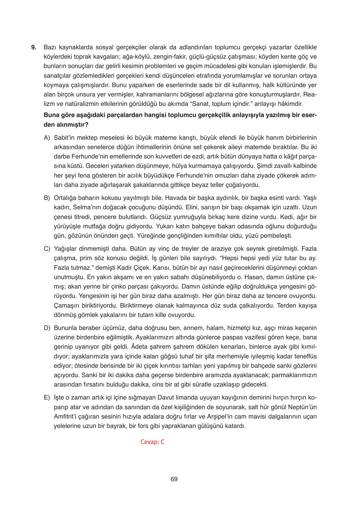 11. Sınıf Ata Yayıncılık Türk Dili Ve Edebiyatı Ders Kitabı Sayfa 69 Cevapları 11. Sınıf Ata Yayıncılık Türk Dili Ve Edebiyatı Ders Kitabı Sayfa 69 Cevapları