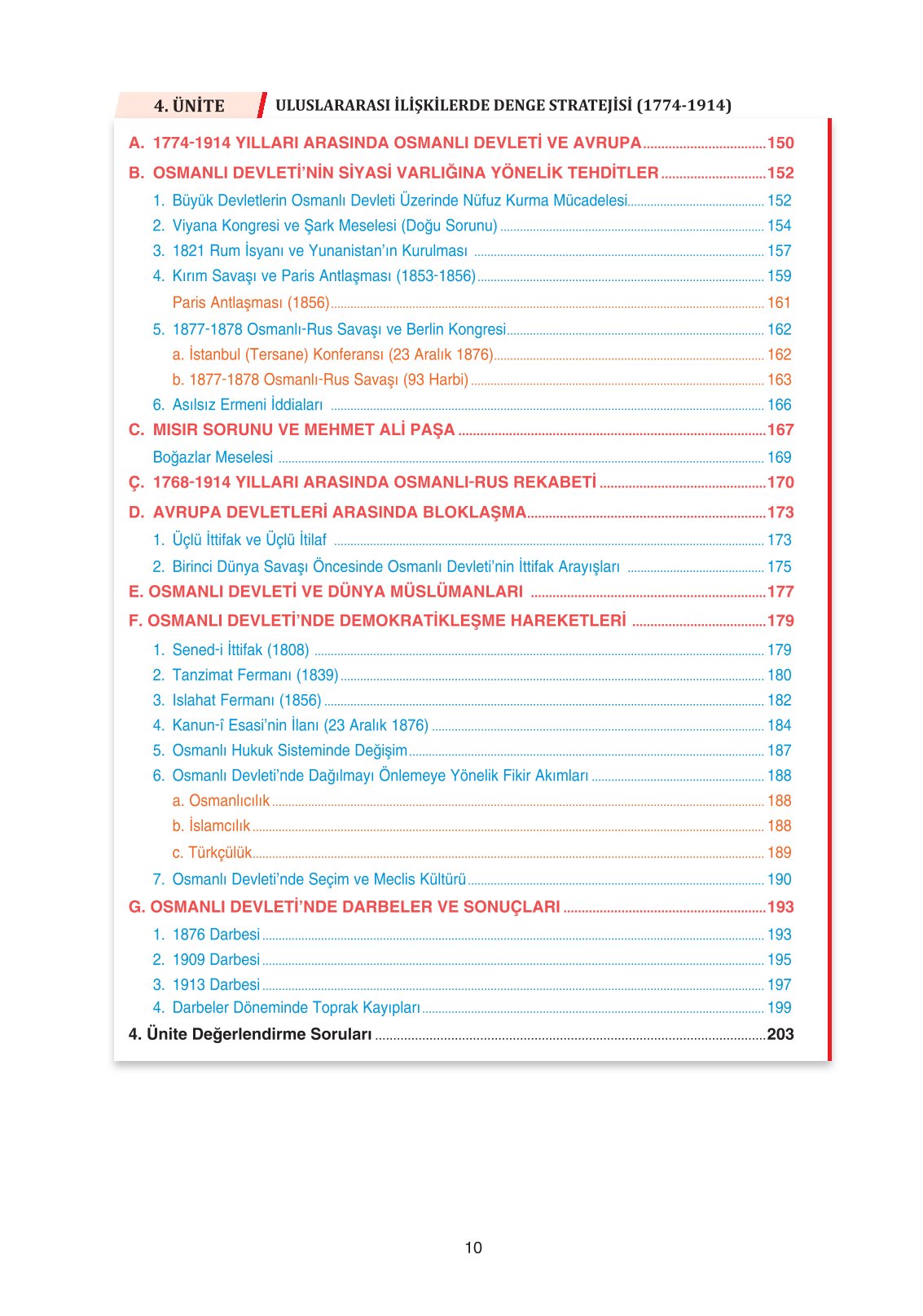 11. Sınıf Ders Destek Yayınları Tarih Ders Kitabı Sayfa 10 Cevapları
