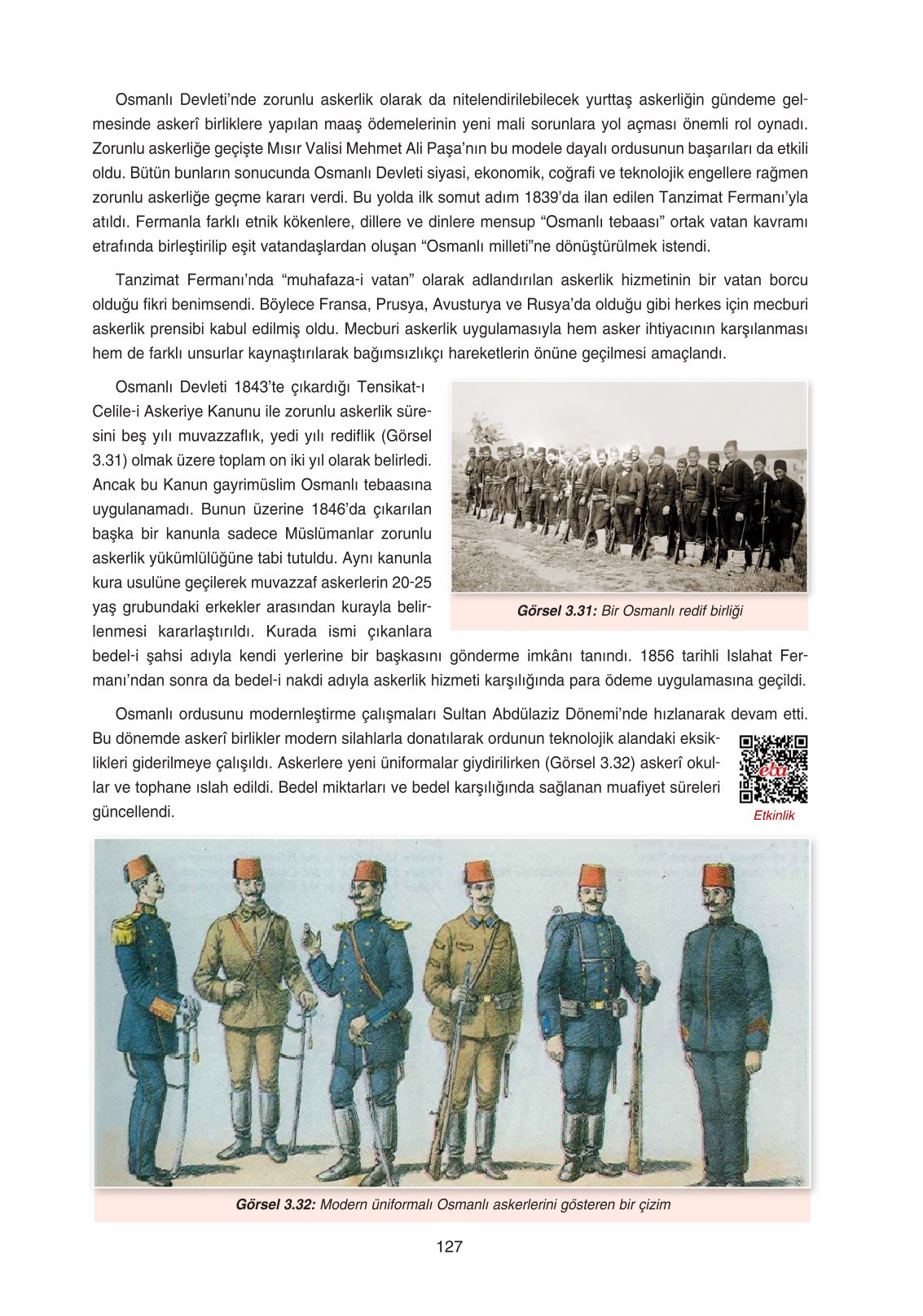 11. Sınıf Ders Destek Yayınları Tarih Ders Kitabı Sayfa 127 Cevapları