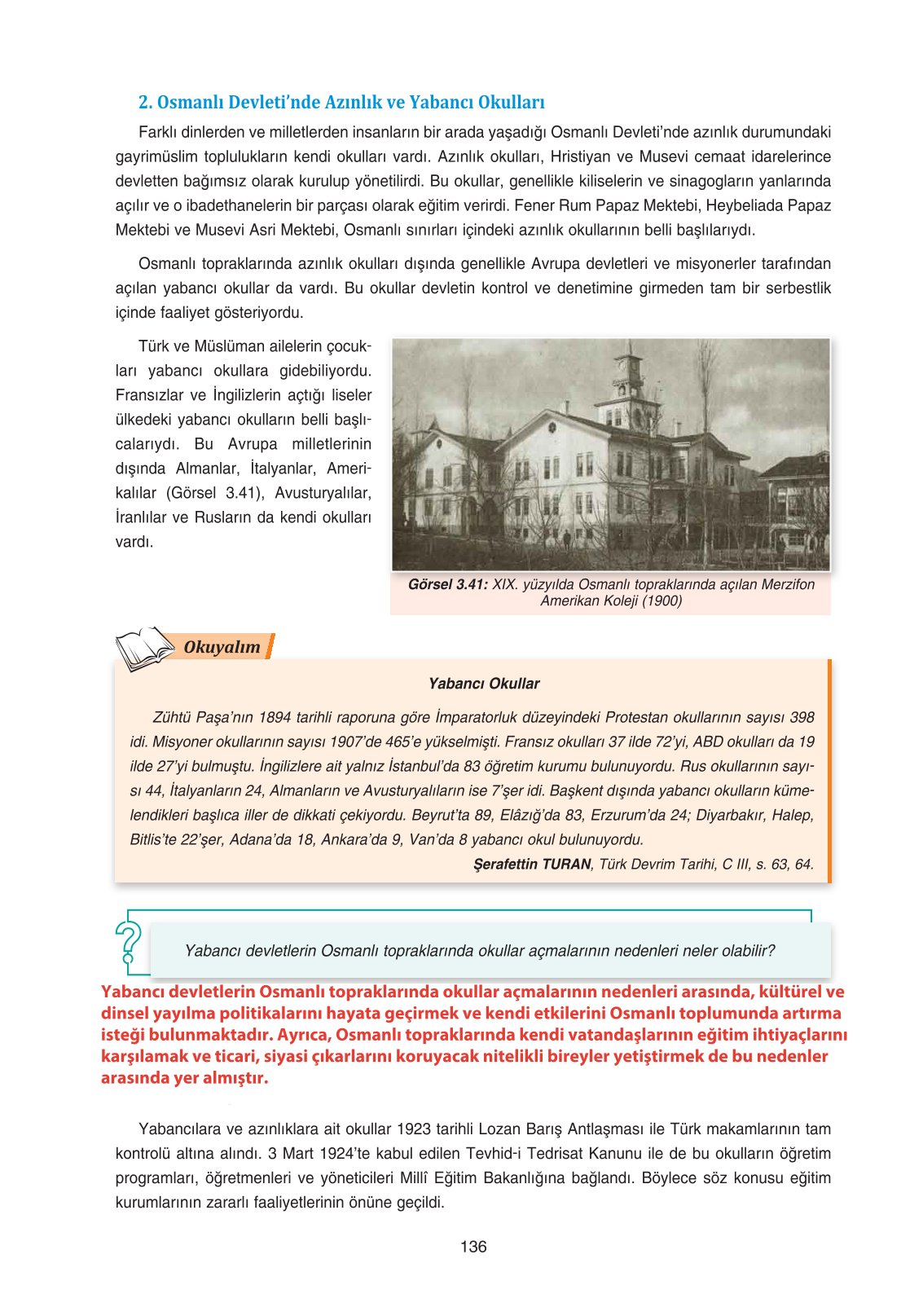 11. Sınıf Ders Destek Yayınları Tarih Ders Kitabı Sayfa 136 Cevapları 11. Sınıf Ders Destek Yayınları Tarih Ders Kitabı Sayfa 136 Cevapları