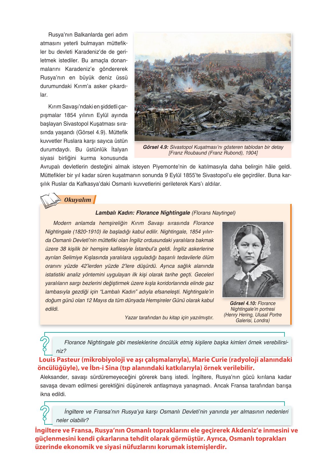 11. Sınıf Ders Destek Yayınları Tarih Ders Kitabı Sayfa 160 Cevapları