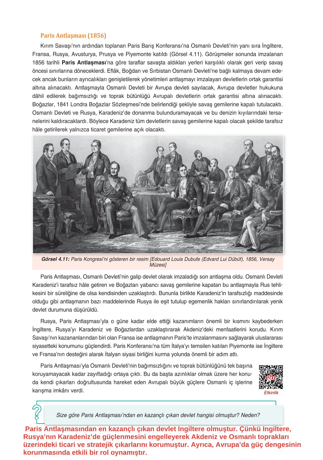 11. Sınıf Ders Destek Yayınları Tarih Ders Kitabı Sayfa 161 Cevapları