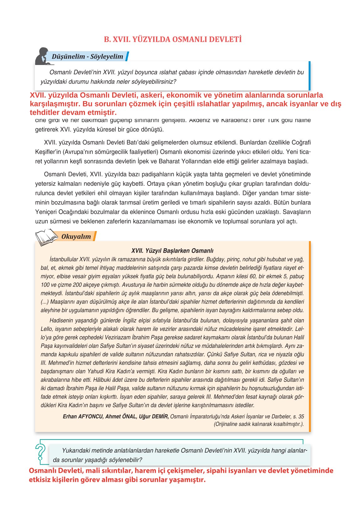 11. Sınıf Ders Destek Yayınları Tarih Ders Kitabı Sayfa 17 Cevapları