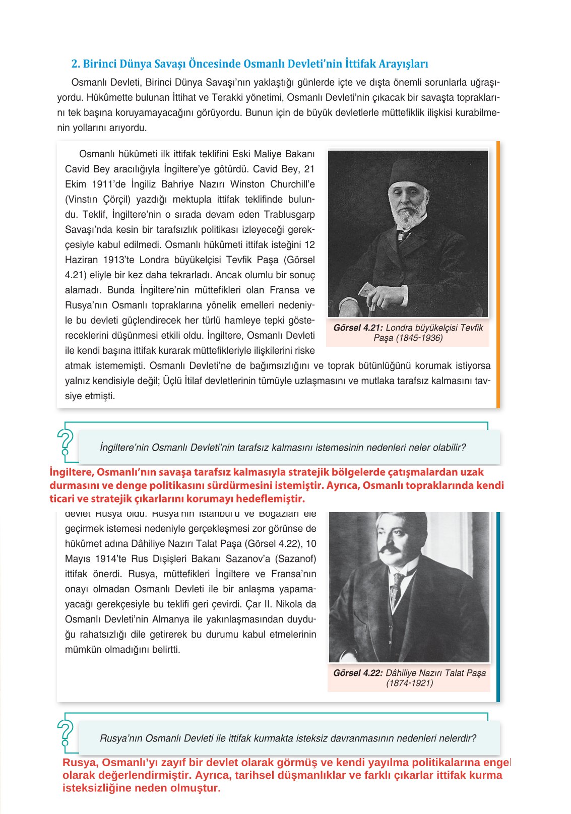 11. Sınıf Ders Destek Yayınları Tarih Ders Kitabı Sayfa 175 Cevapları