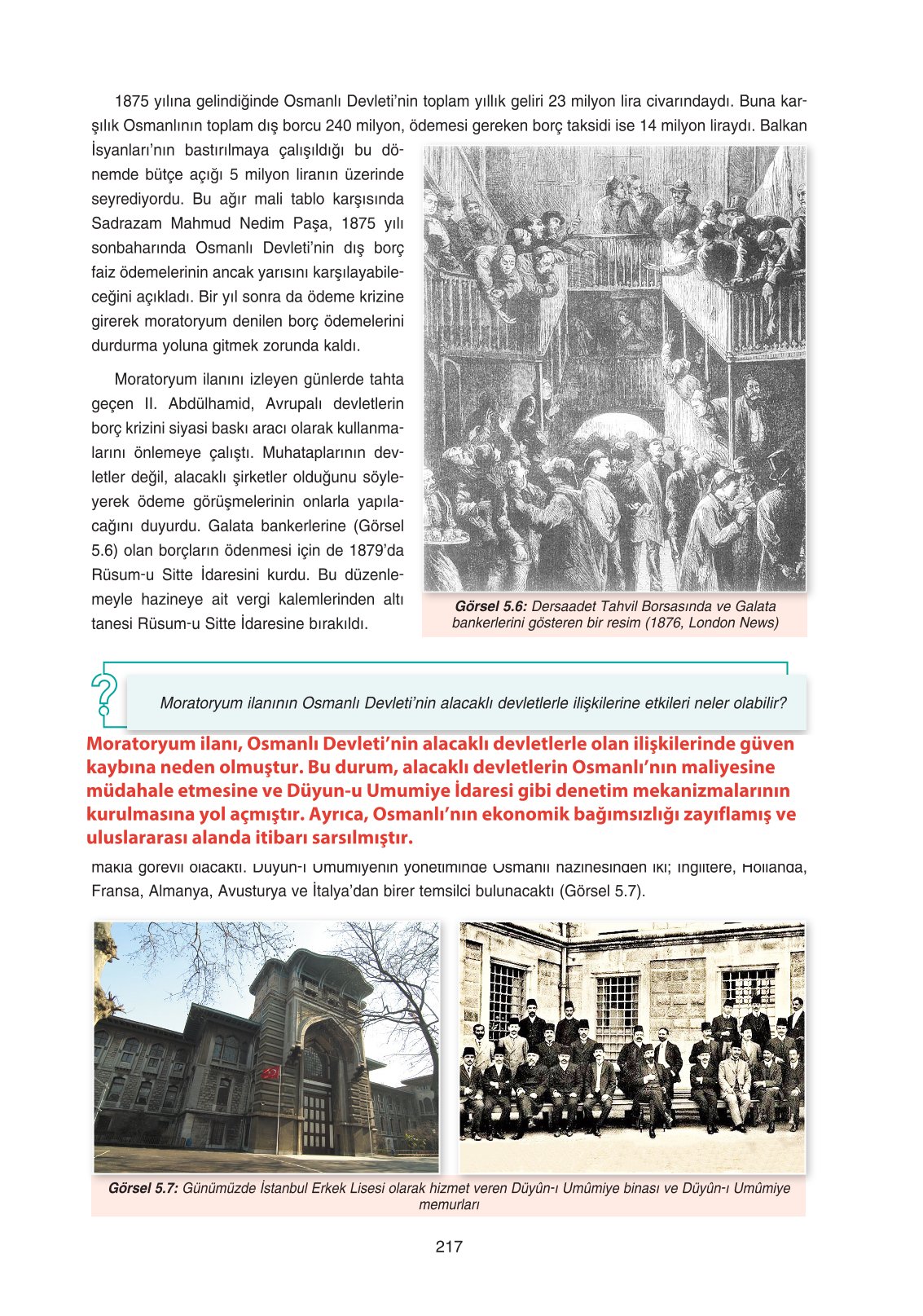 11. Sınıf Ders Destek Yayınları Tarih Ders Kitabı Sayfa 217 Cevapları